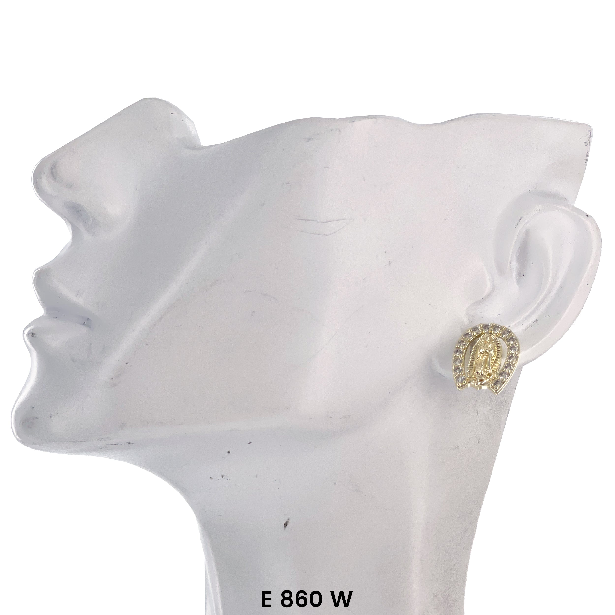 Guadalupe Horseshoe Stud Earrings E 860 W