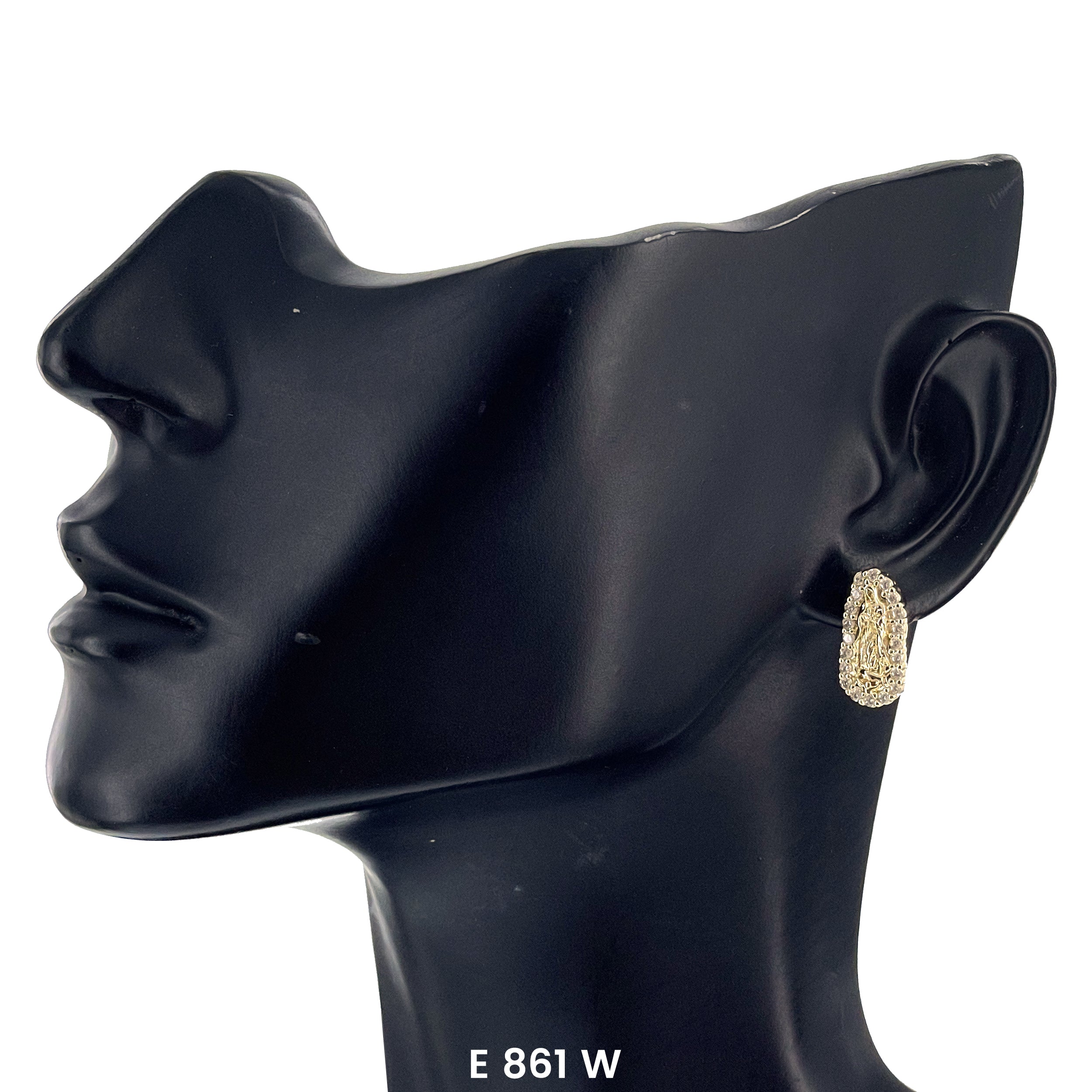 Guadalupe Oval Stud Earrings E 861 W