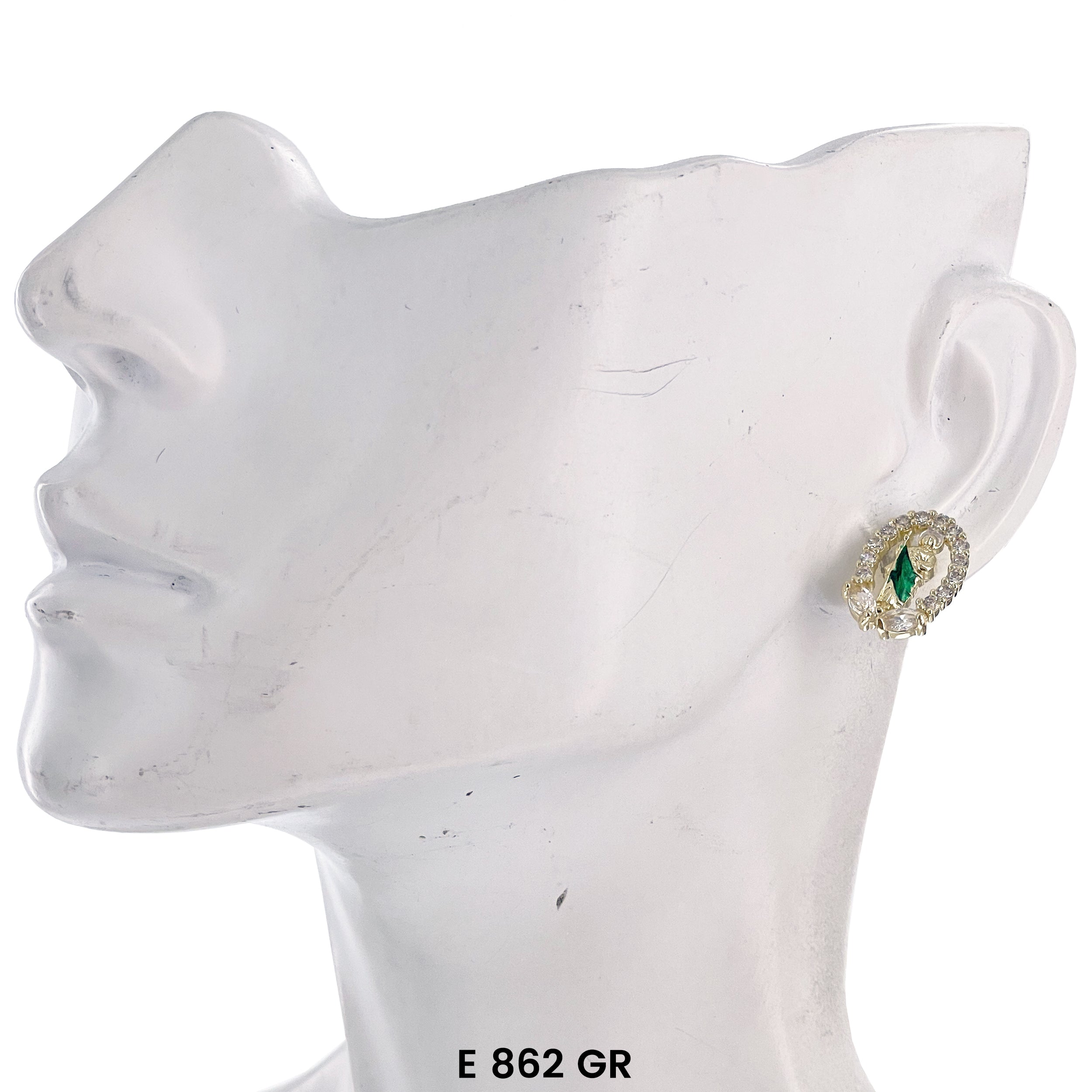 San Judas Stud Earrings E 862 GR
