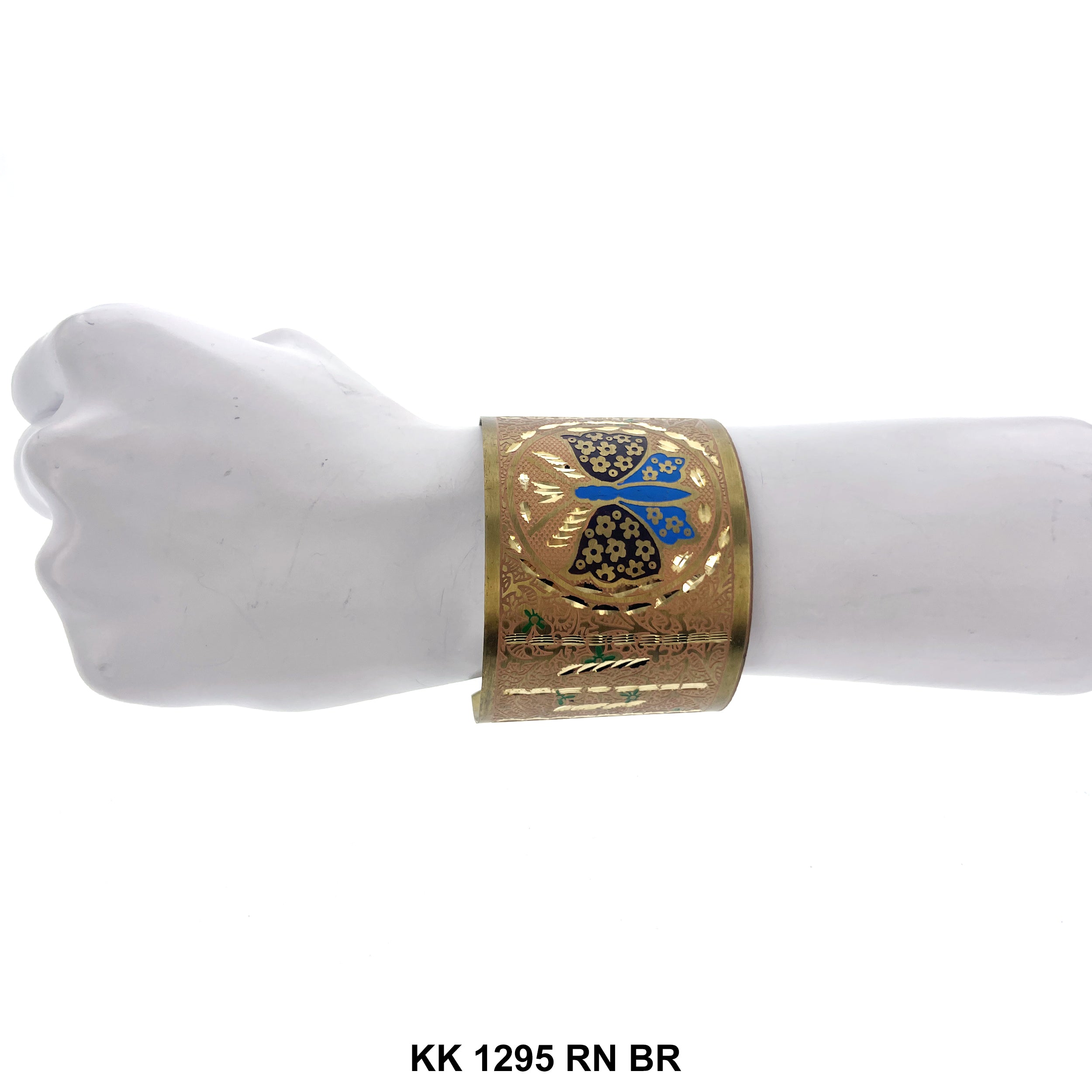 Hand Engraved Cuff Bangle Bracelet KK 1295 RN BR