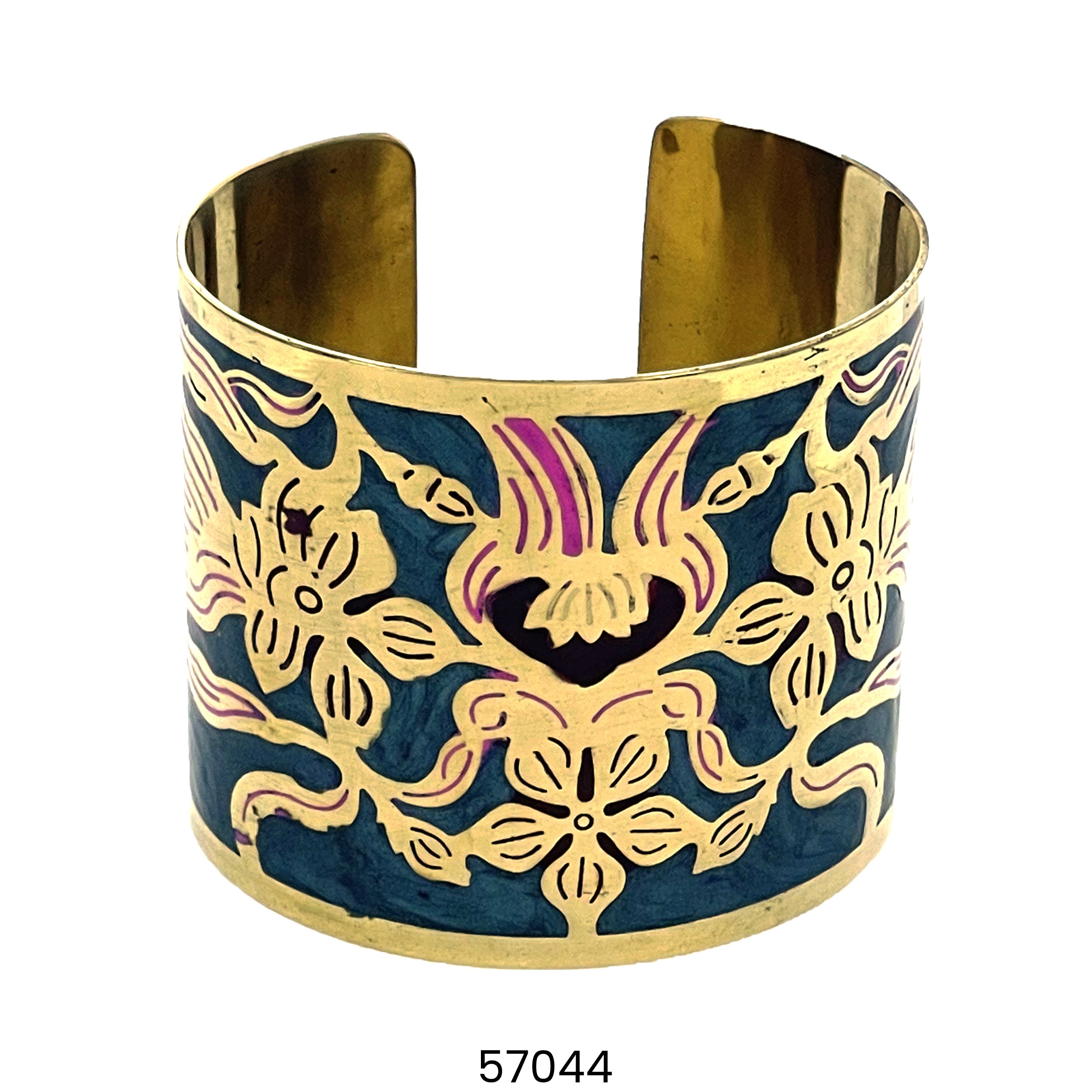 Hand Engraved Cuff Bangle Bracelet 57044
