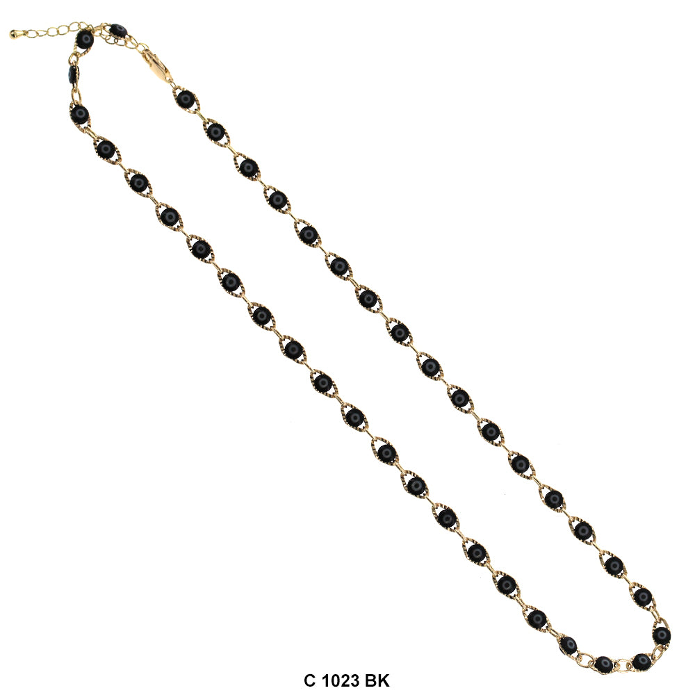 Evil Eye Chain Necklace C 1023 BK