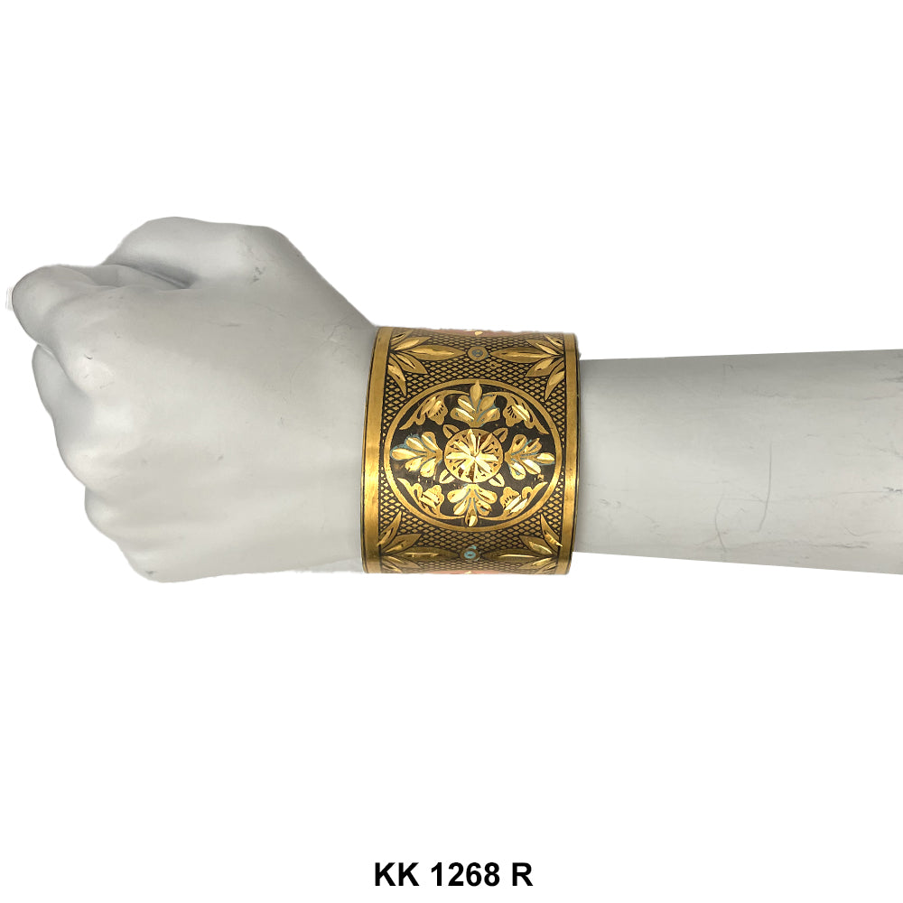 Hand Engraved Cuff Bangle Bracelet KK 1268 R