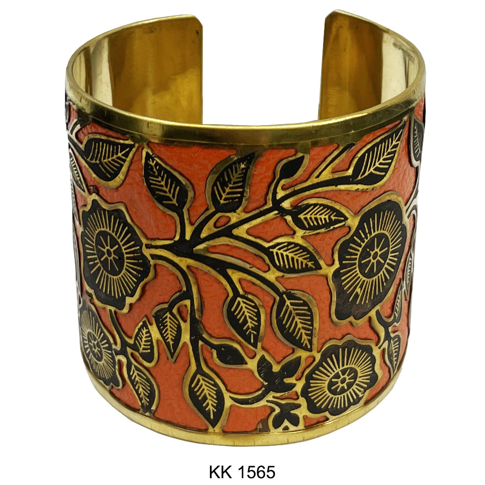Hand Engraved Cuff Bangle Bracelet KK 1565