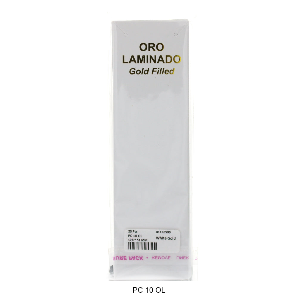 Oro Laminado Packing Card PC 10 OL
