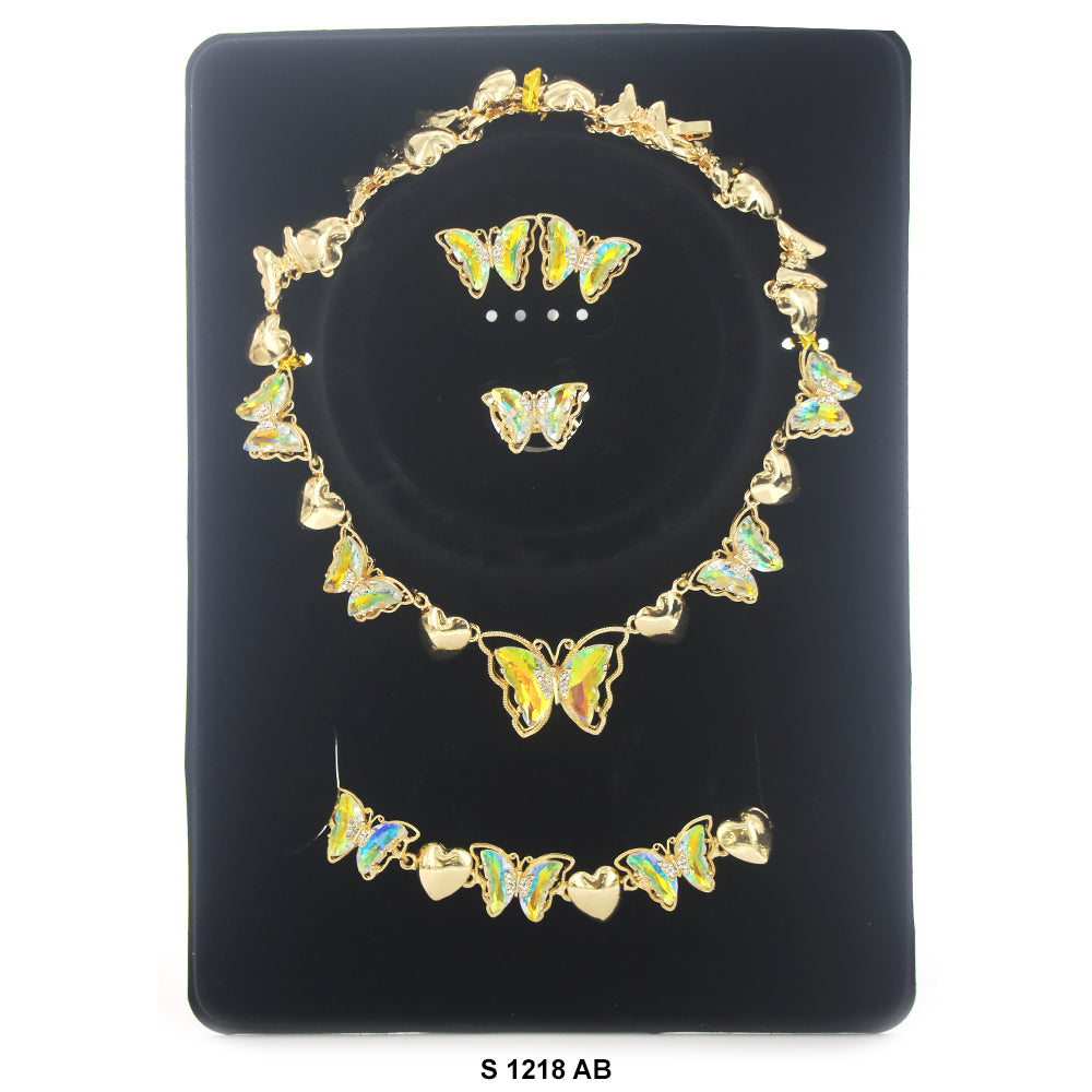 Butterfly Necklace Set S 1218 AB