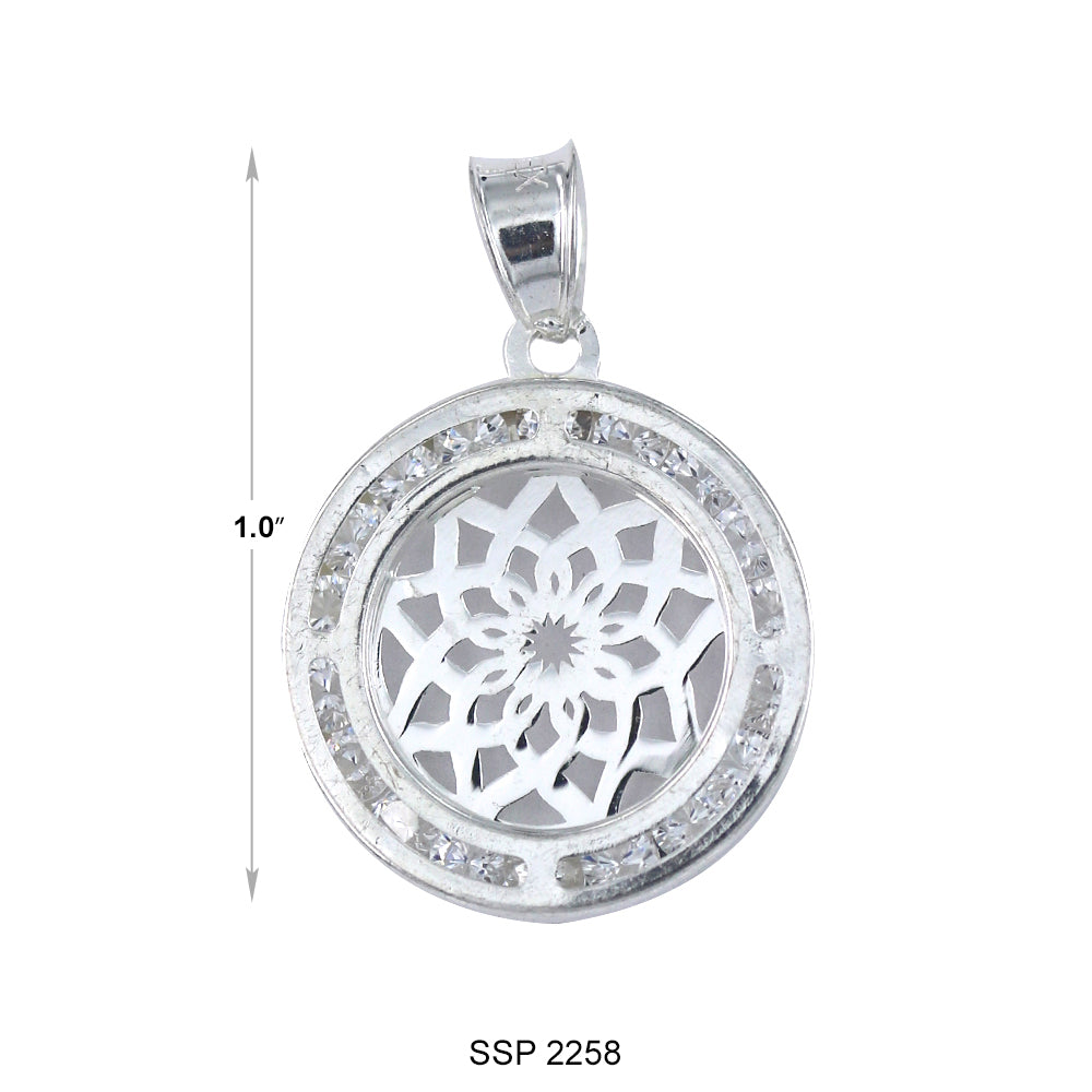 Pendentif Double Cœur Argent Sterling Avec Pierre Transparente - Neuf Sans Emballage, Chaîne Incluse