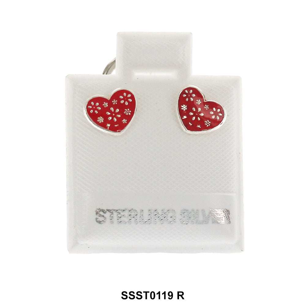 Heart 925 Sterling Silver Studs SSST0119 R