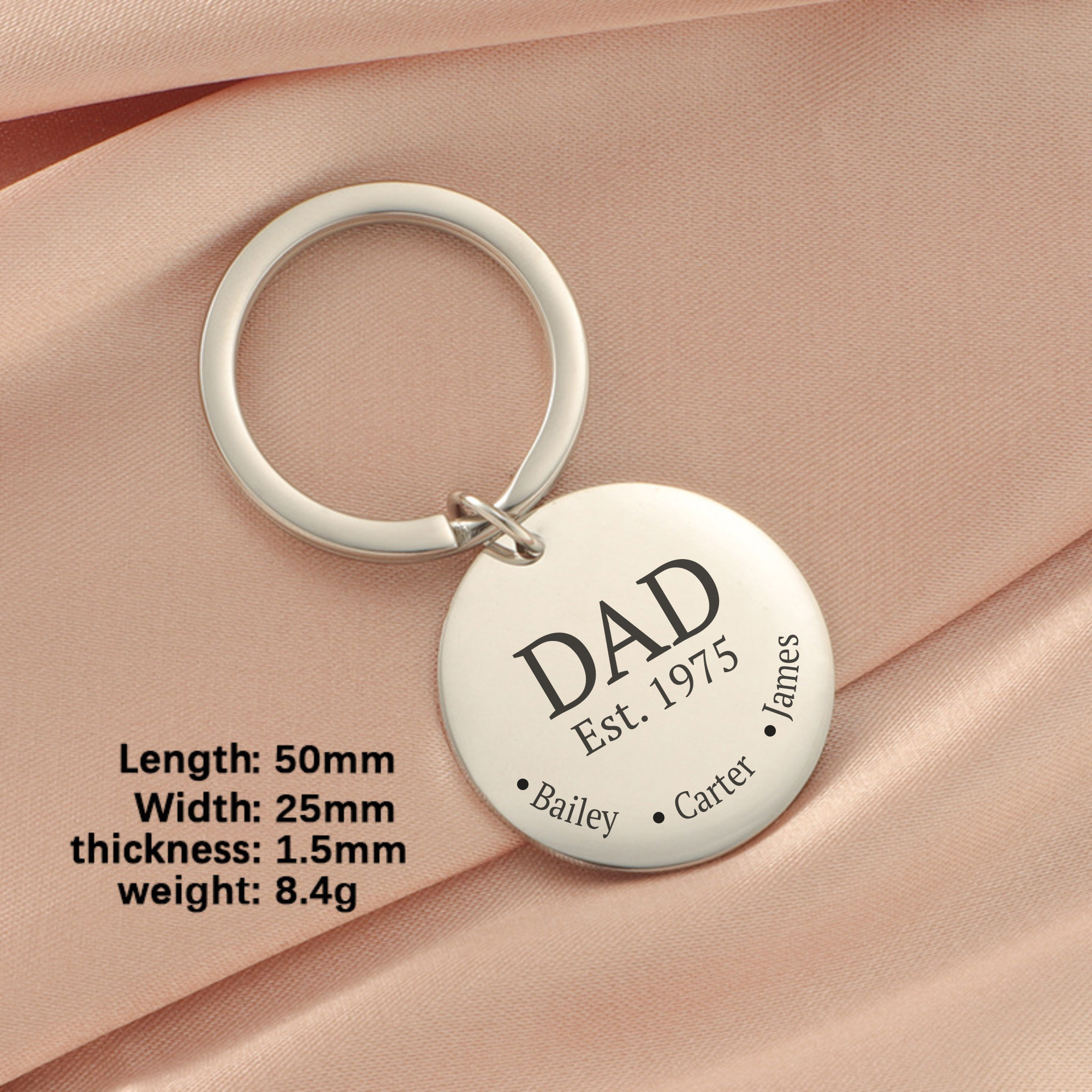 Engraved Best Dad Keychain KCK 11 C