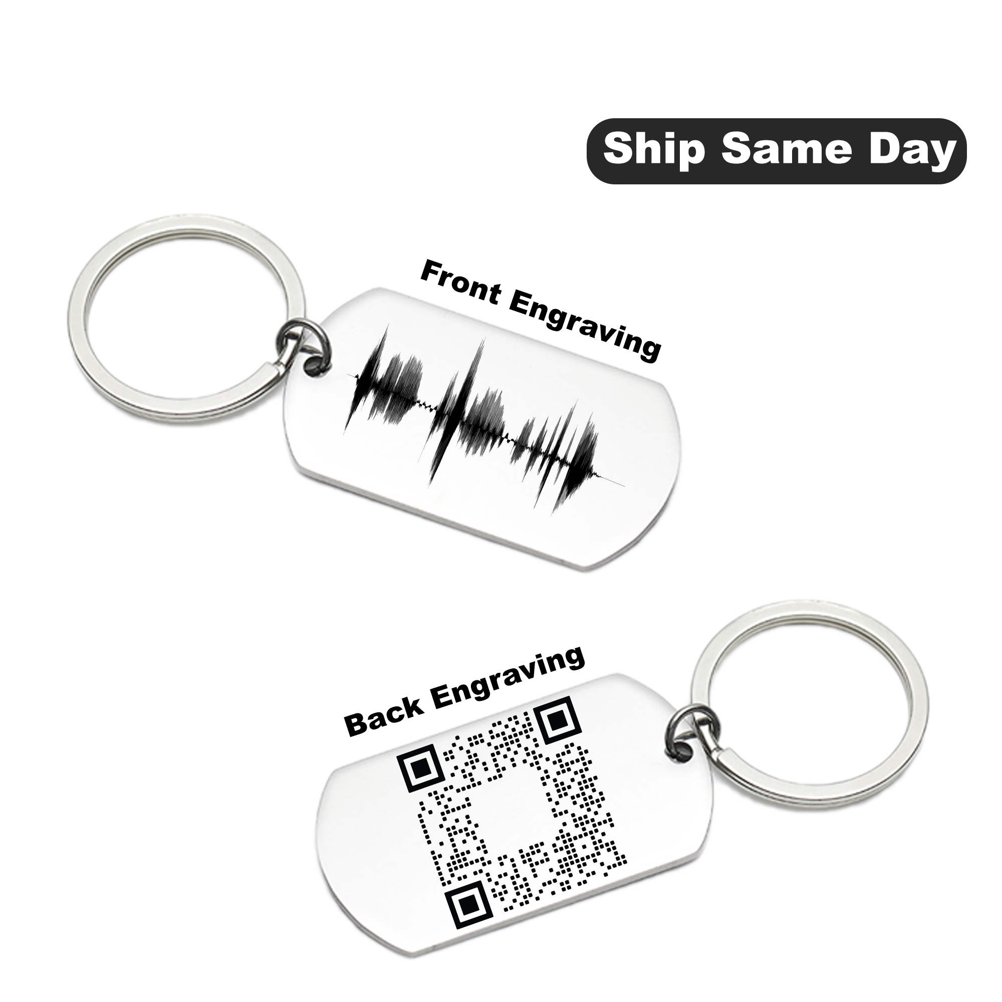 SoundWave QR Code Keychain KCK 6 B