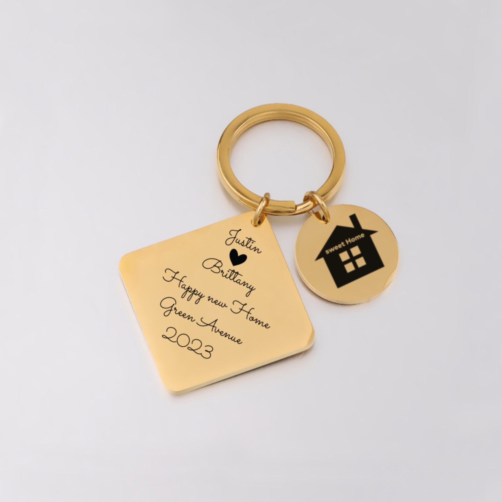 Engraved First Home Sweet Home Keychain KCK 26 B
