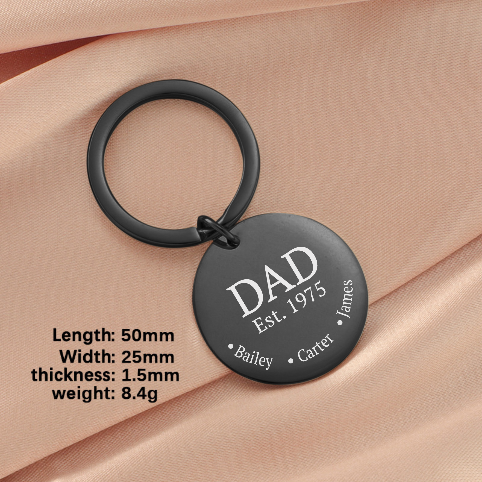 Engraved Best Dad Keychain KCK 11 C