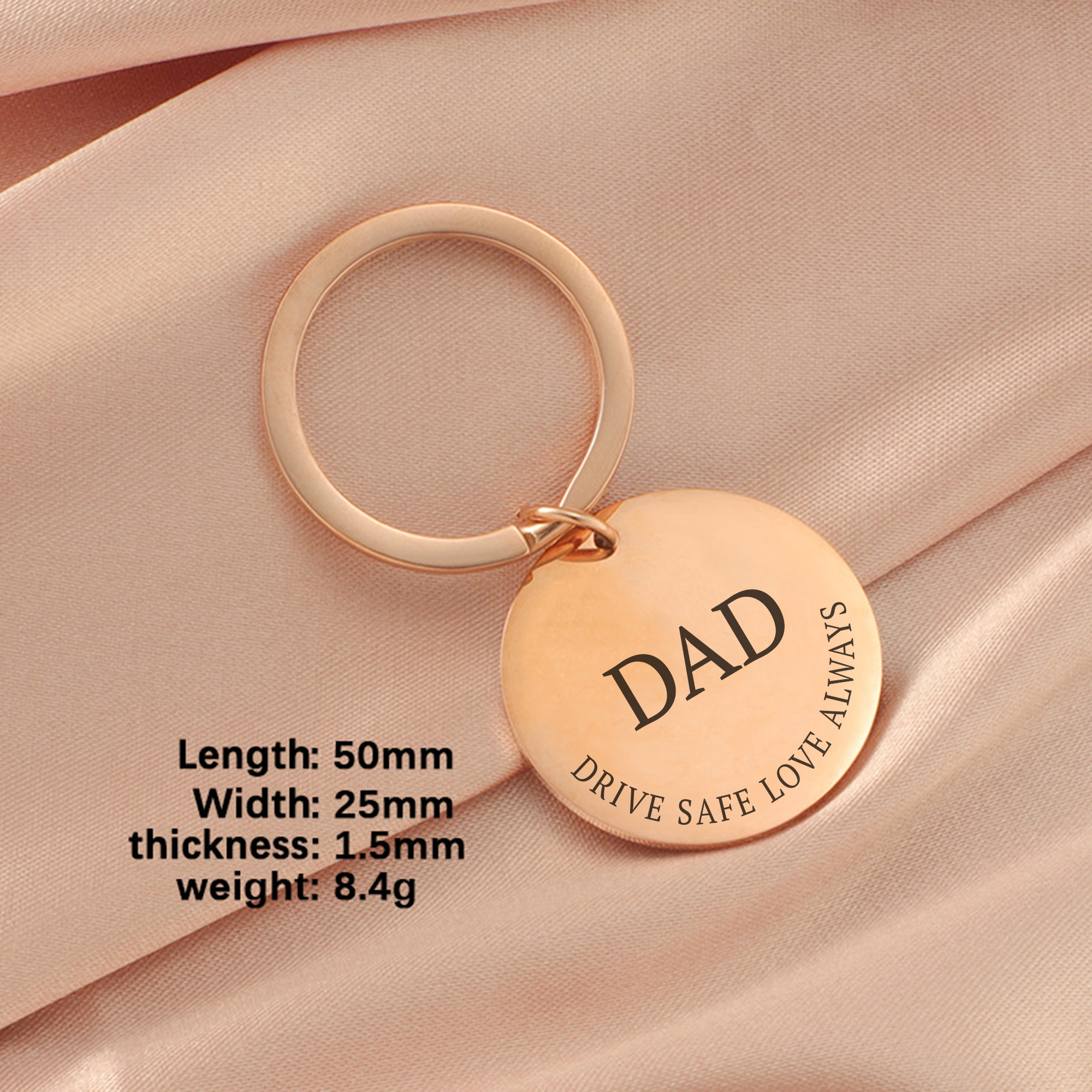 Engraved Best Dad Keychain KCK 11 C