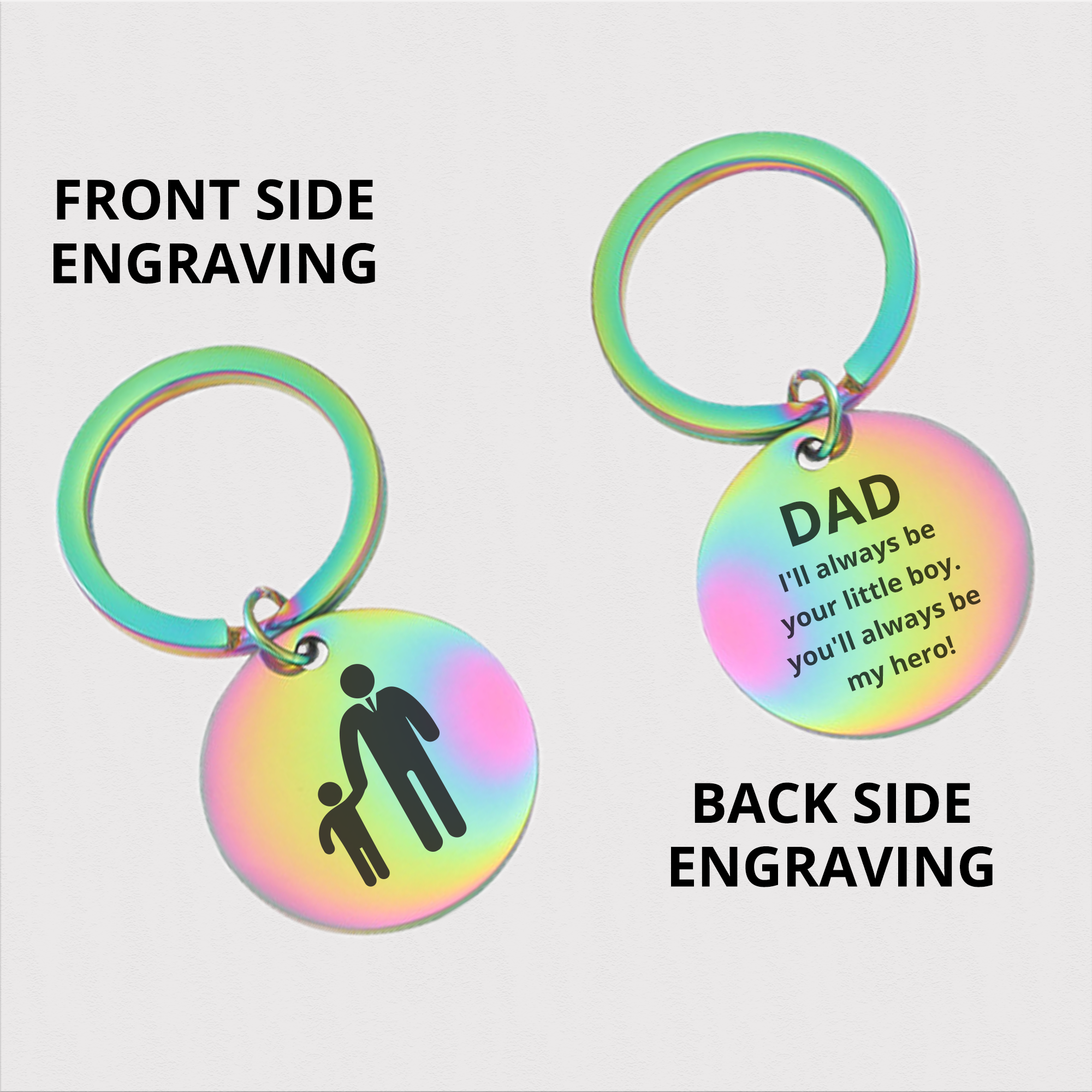 Engraved Best Dad Keychain KCK 11 C