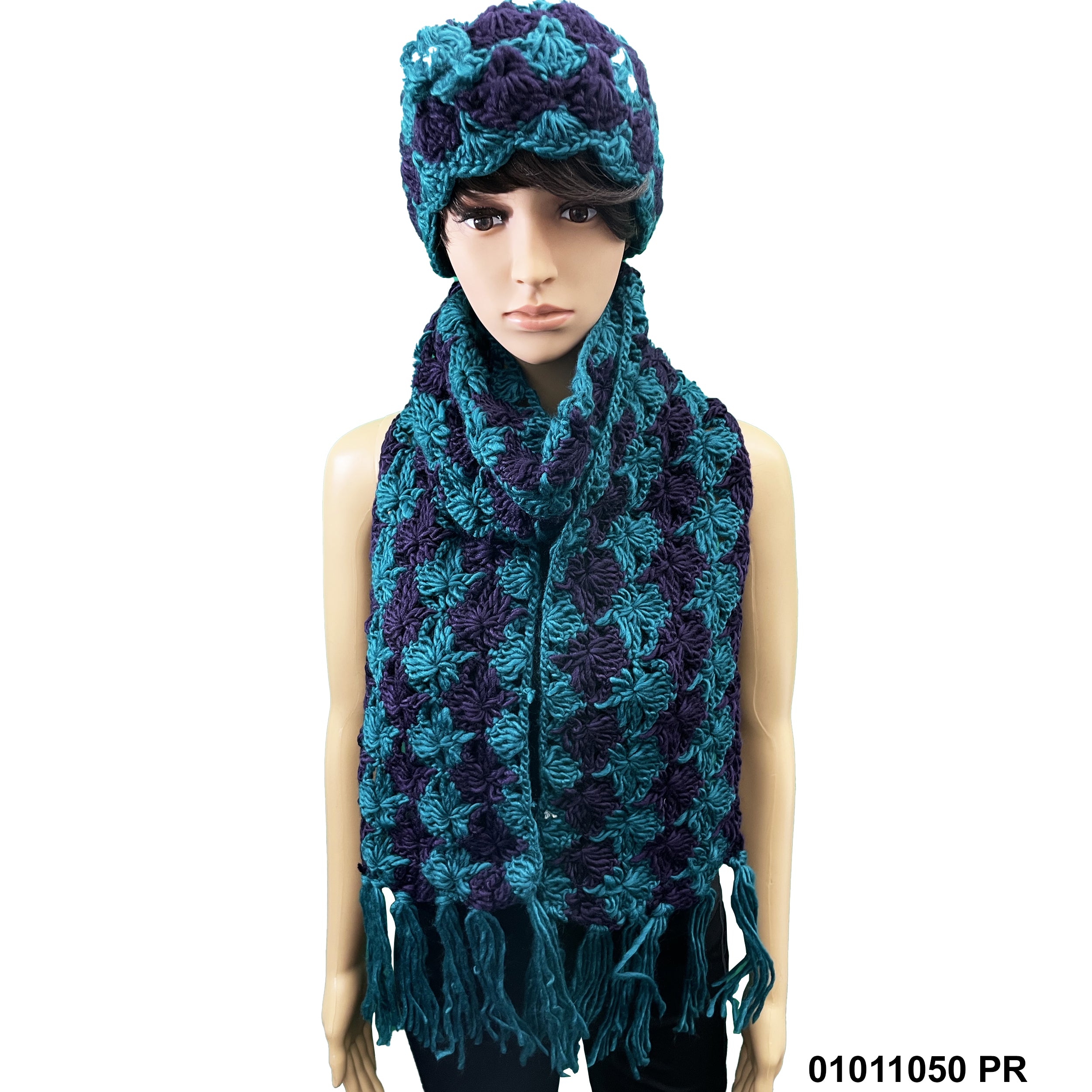 Winter Warm Knitted Beanies And Scarf Set 01011050 PR