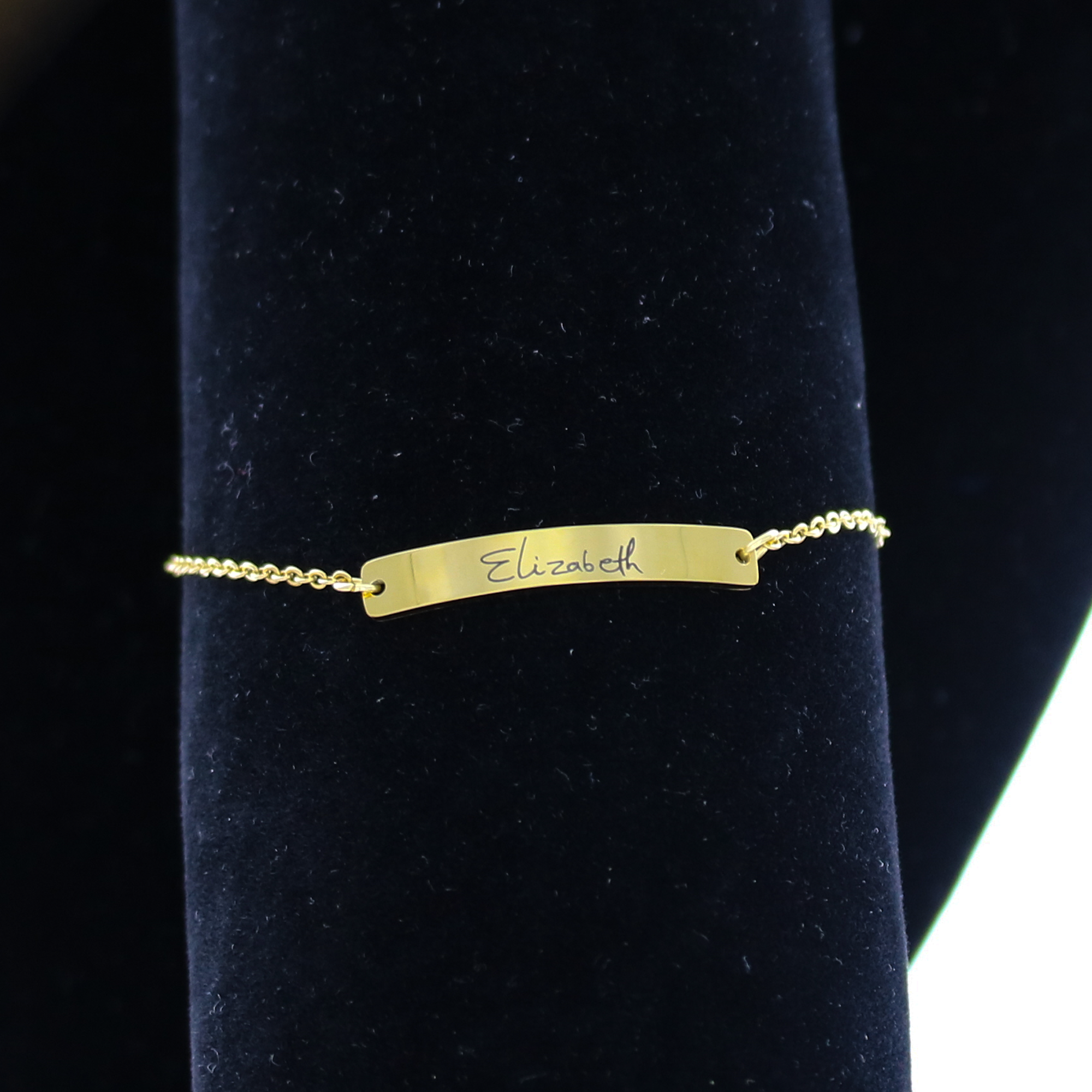 Custom Engraved Handwritten Bar Bracelet KCL 17