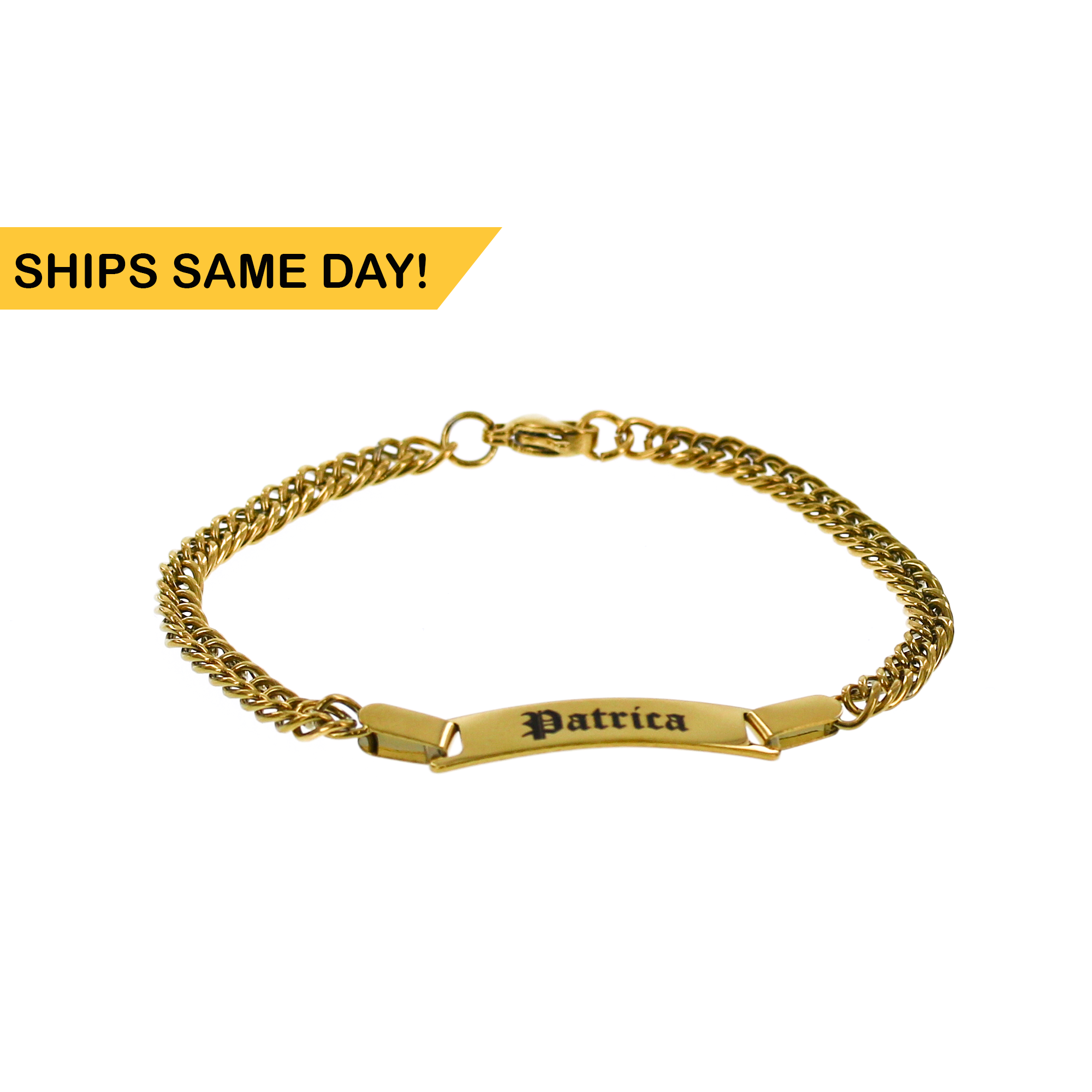 Gold Customized ID Bracelets KCB 75