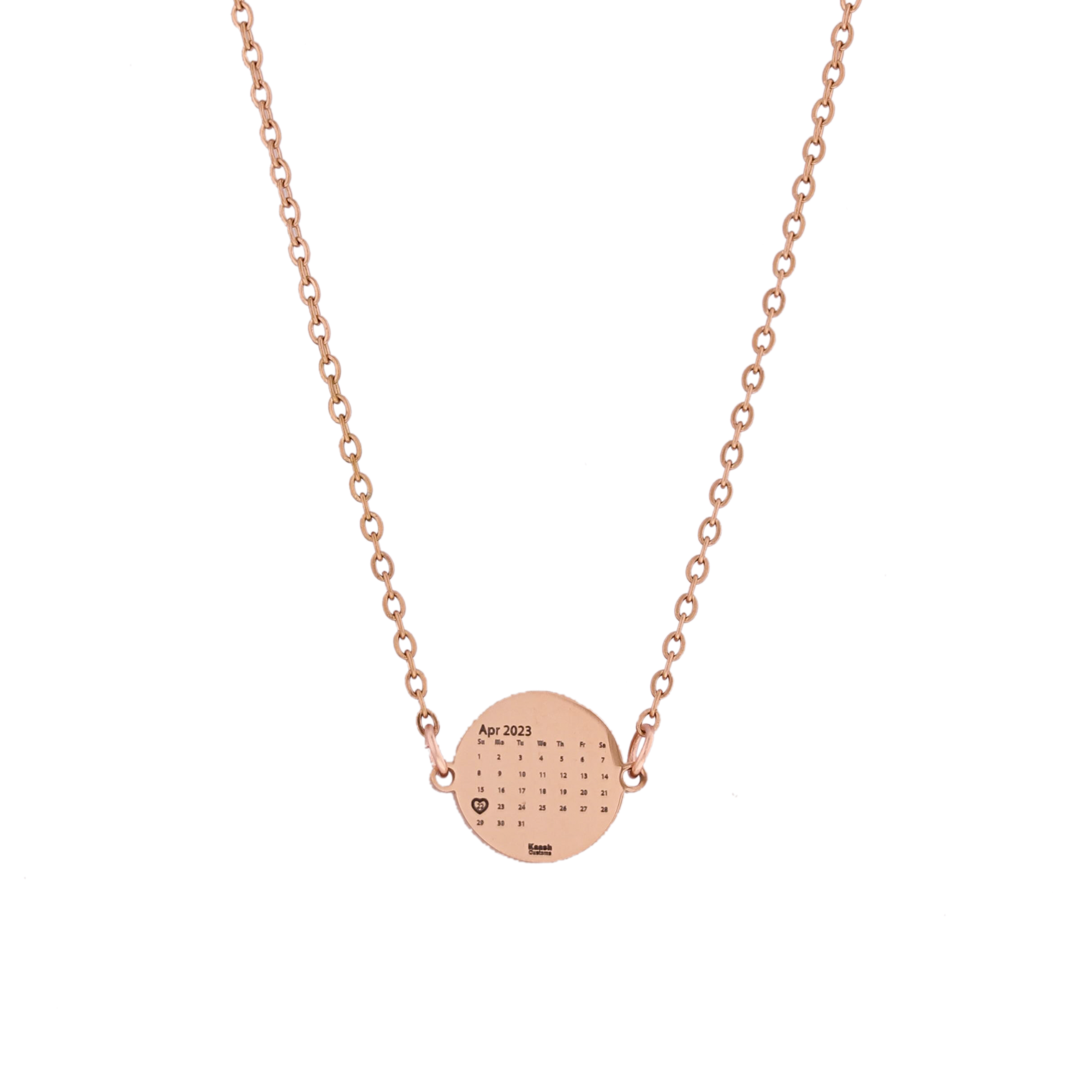 Engraved Coin Necklace for Her KCL 16