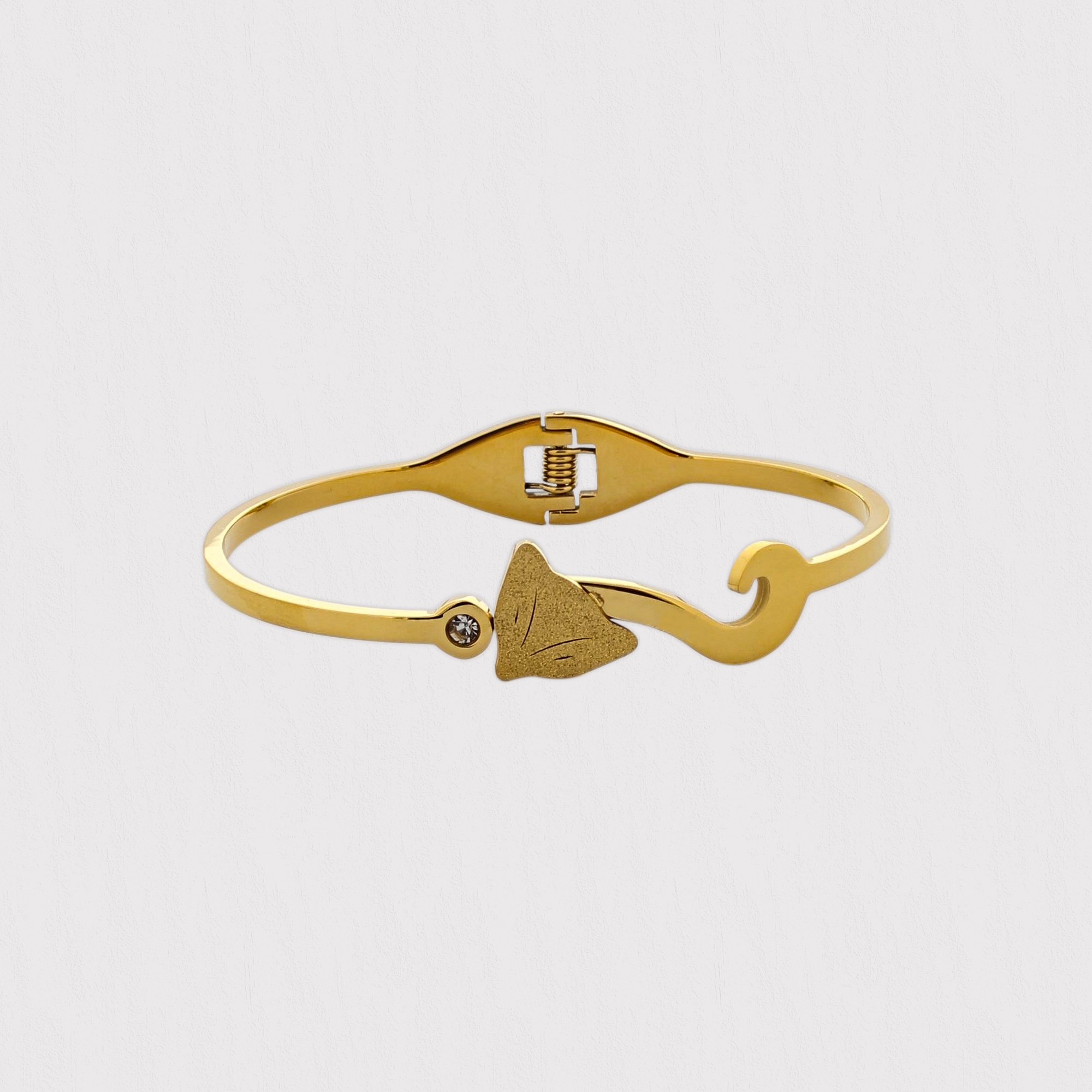 Customizable Unique Gold Arrow Bangle Bracelet KCBB 12