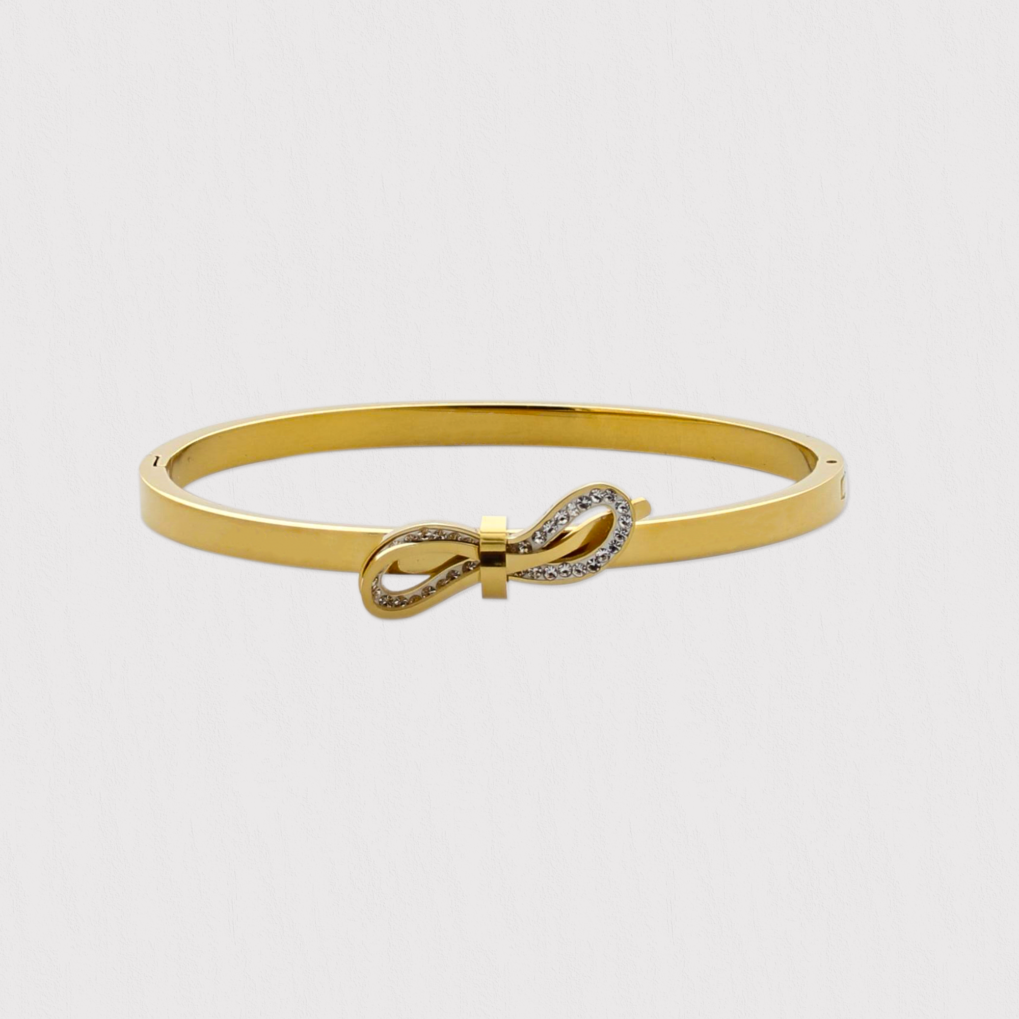 Custom Engraved Gold infinity Bangle Bracelet KCBB 14