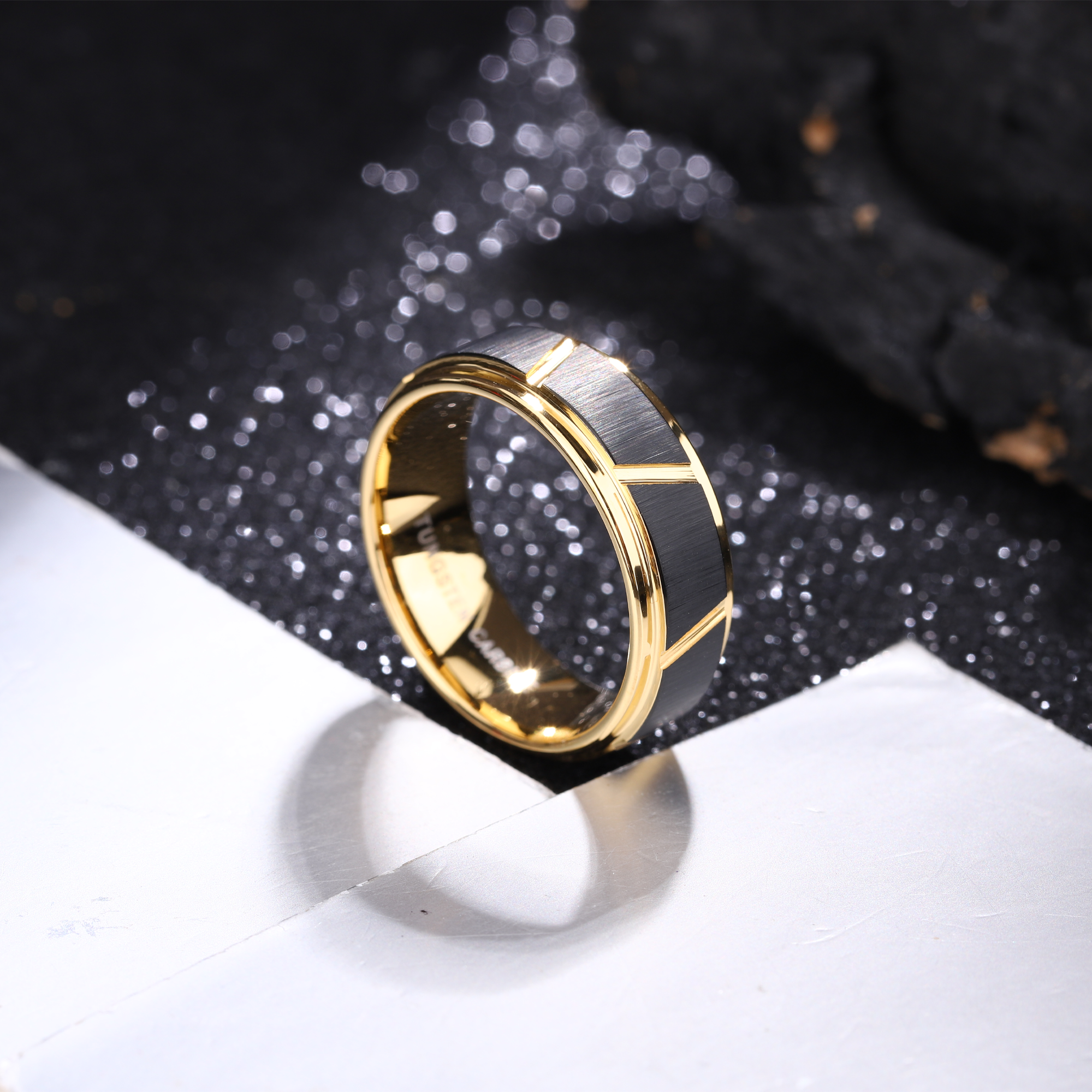 Black Gold Tungsten Ring KCLR 8