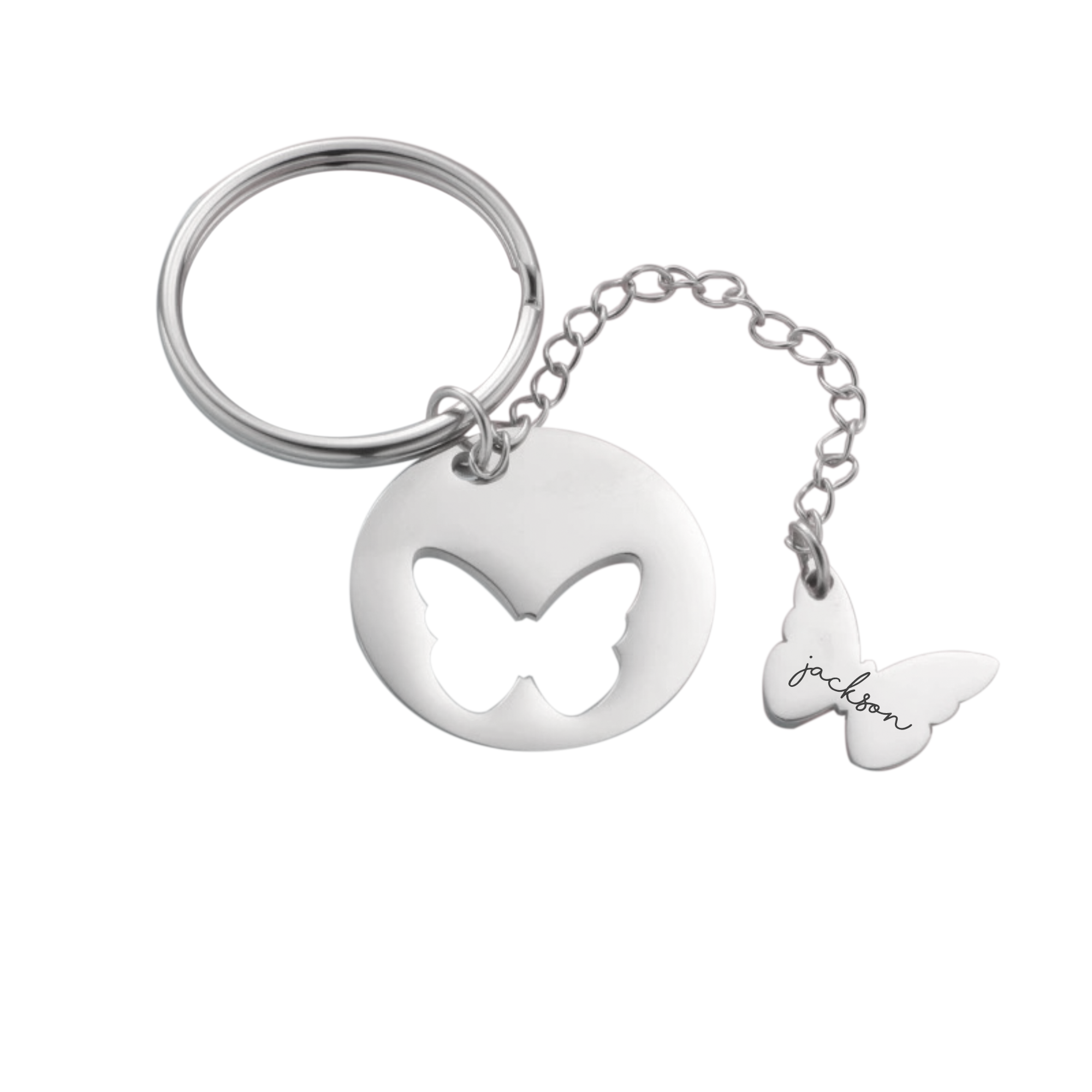 Engraved Butterfly Name Keychain KCK 24