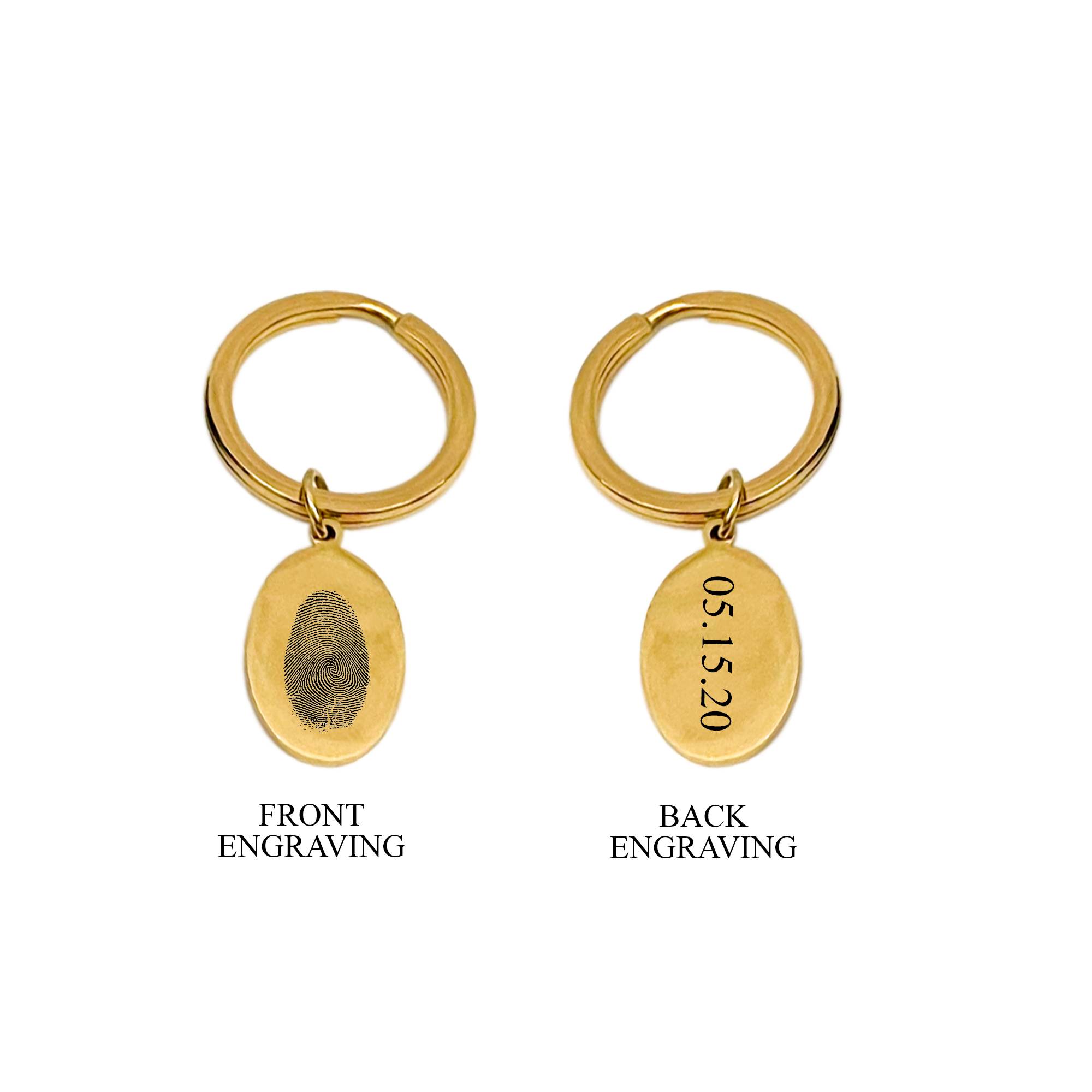 Engraved Oval Shape Keychain Gift for Her KCK 21