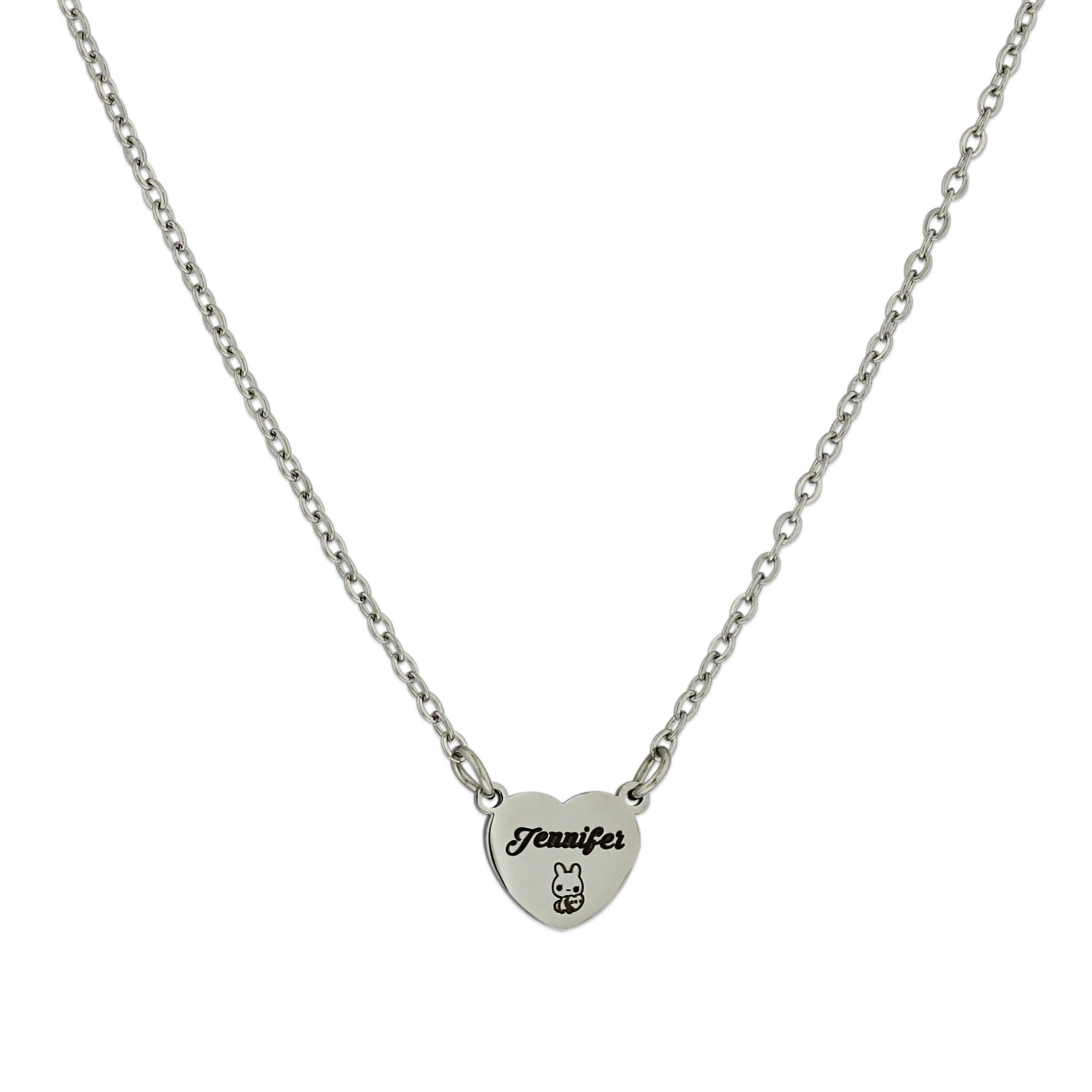 Custom Engraved Heart Name Necklace KCL 4