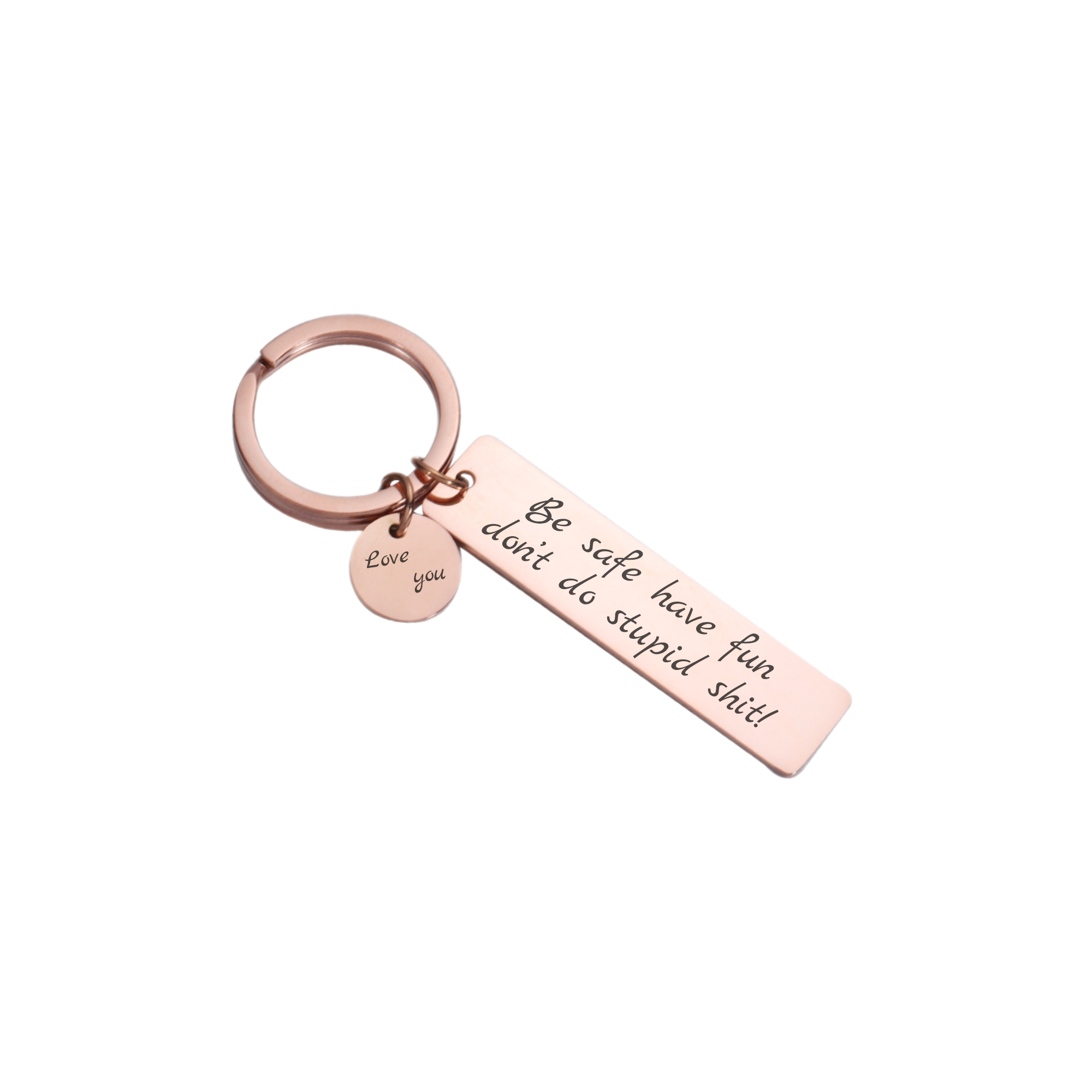 Customized Bar Name with Round Chram Keychain KCK 3