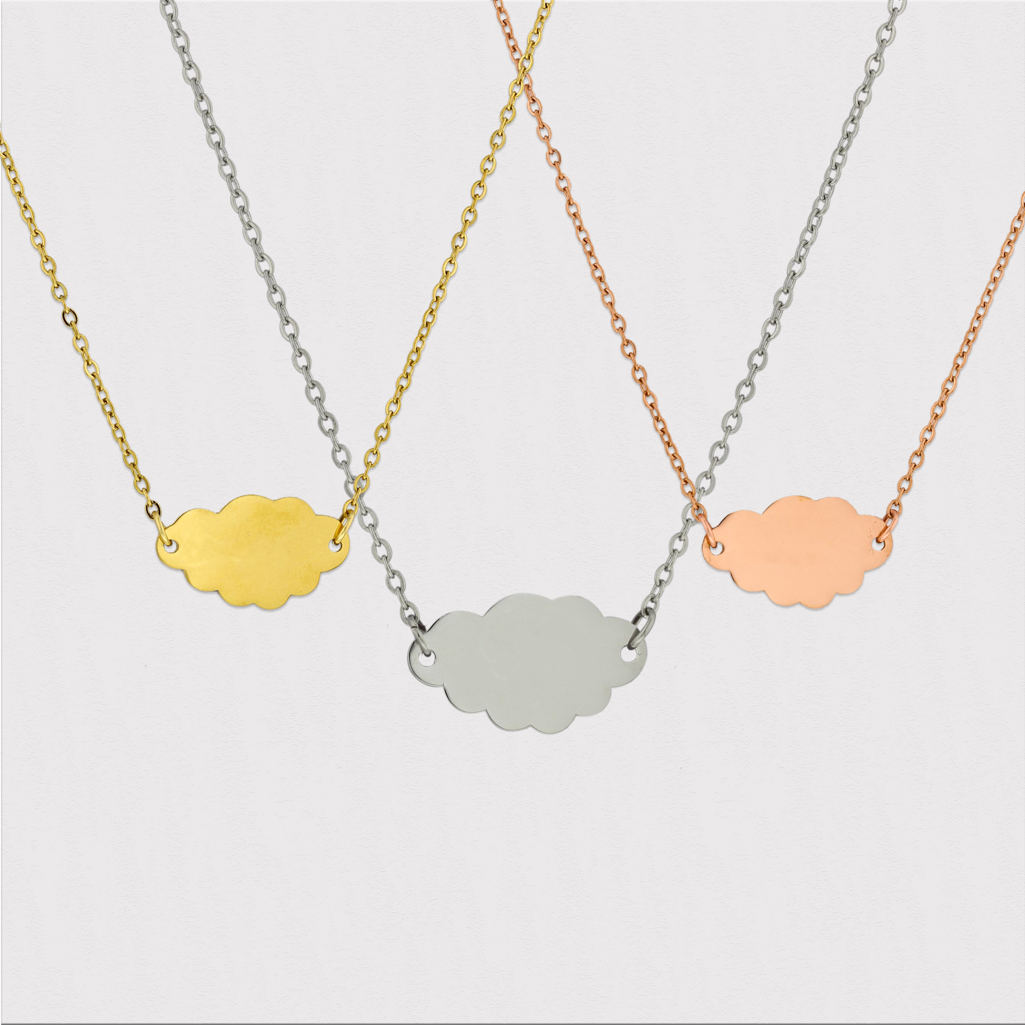 Engravable Cloud Name Necklace KCL 15