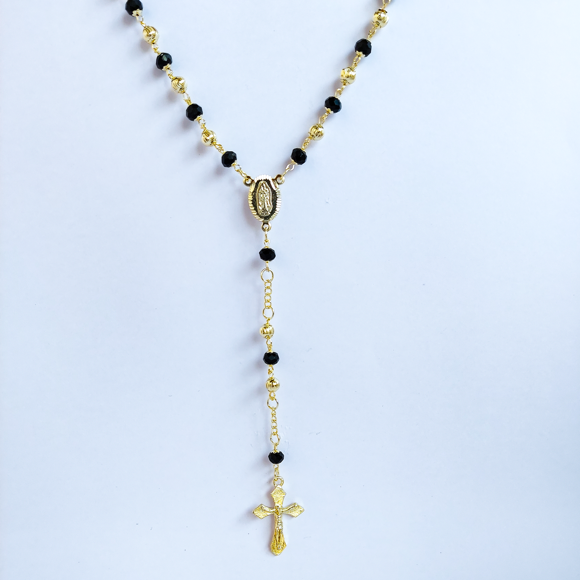 6 MM Rosary Guadalupe R 6003 BK