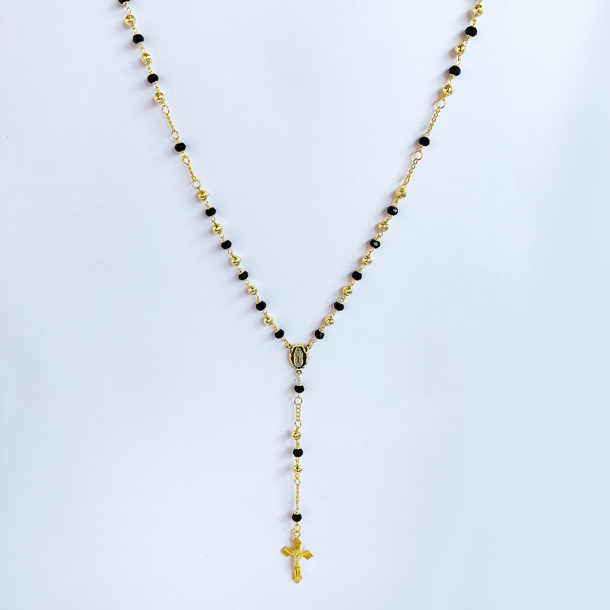 6 MM Rosary Guadalupe R 6003 BK