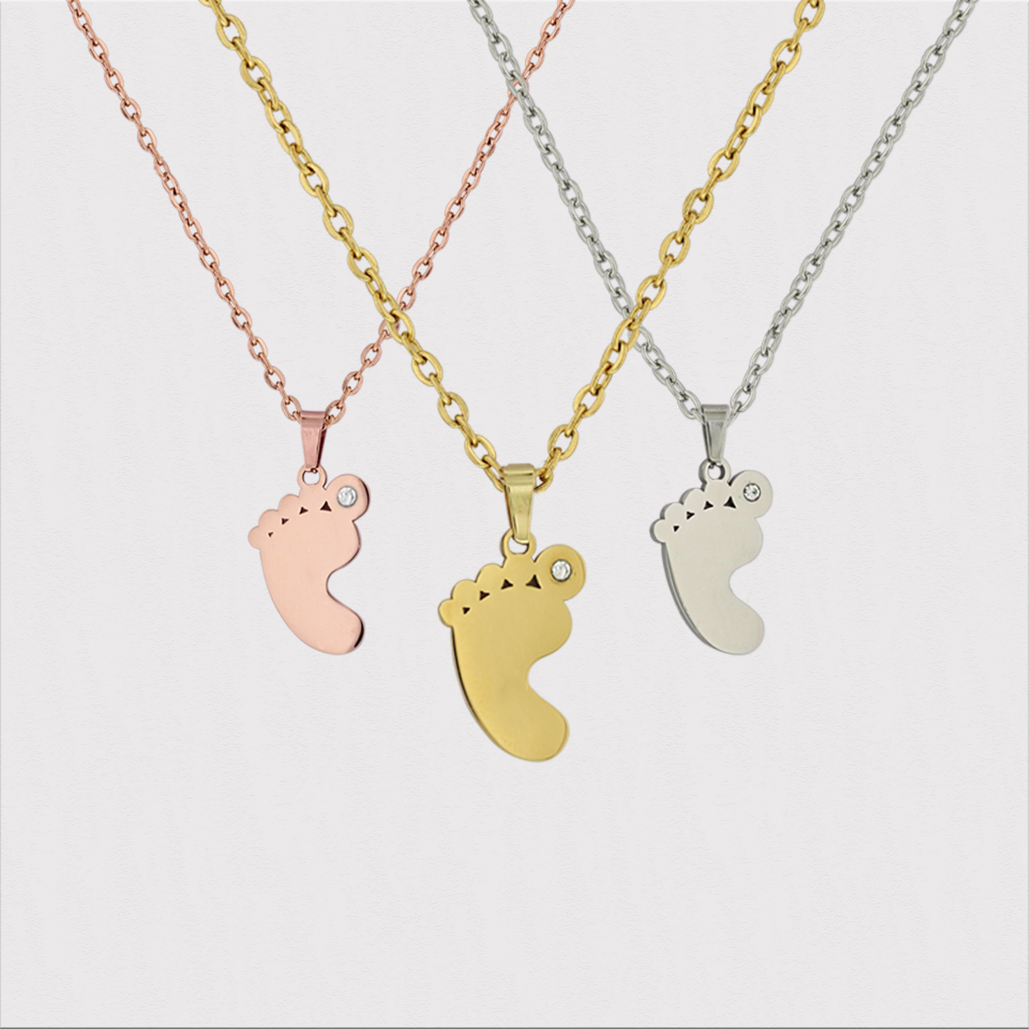 Engraved Baby Foot Necklace KCL 9