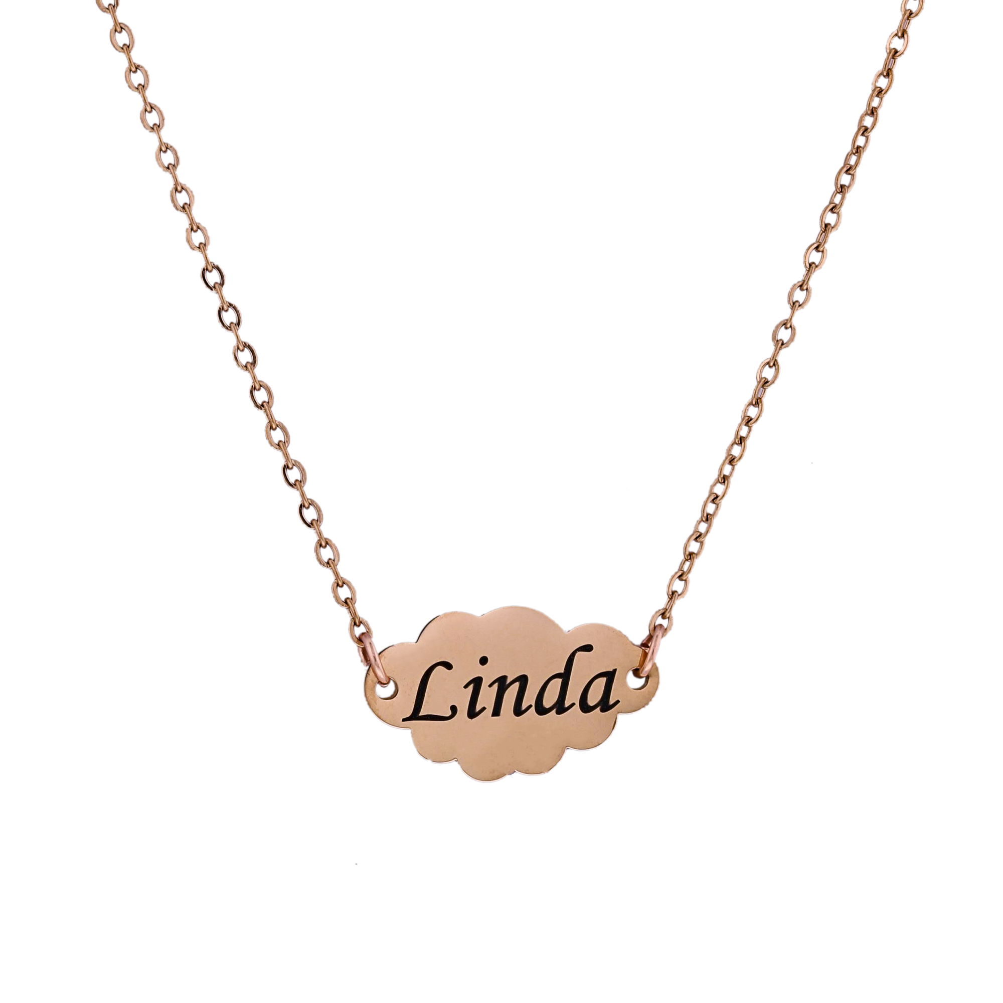 Engravable Cloud Name Necklace KCL 15