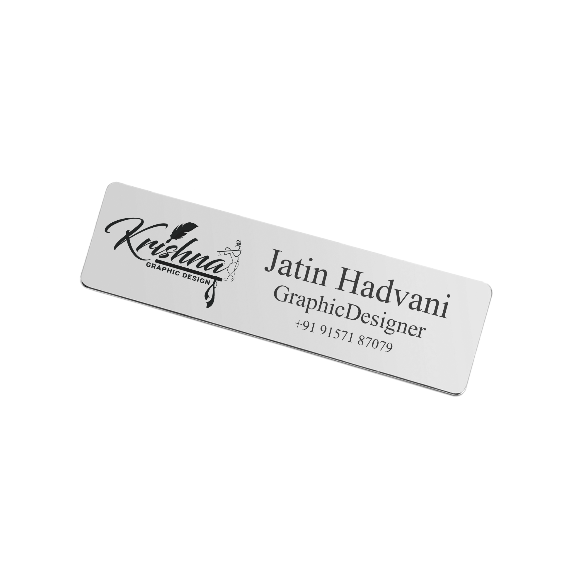 Engraved Name Tag Badges KCLB 1
