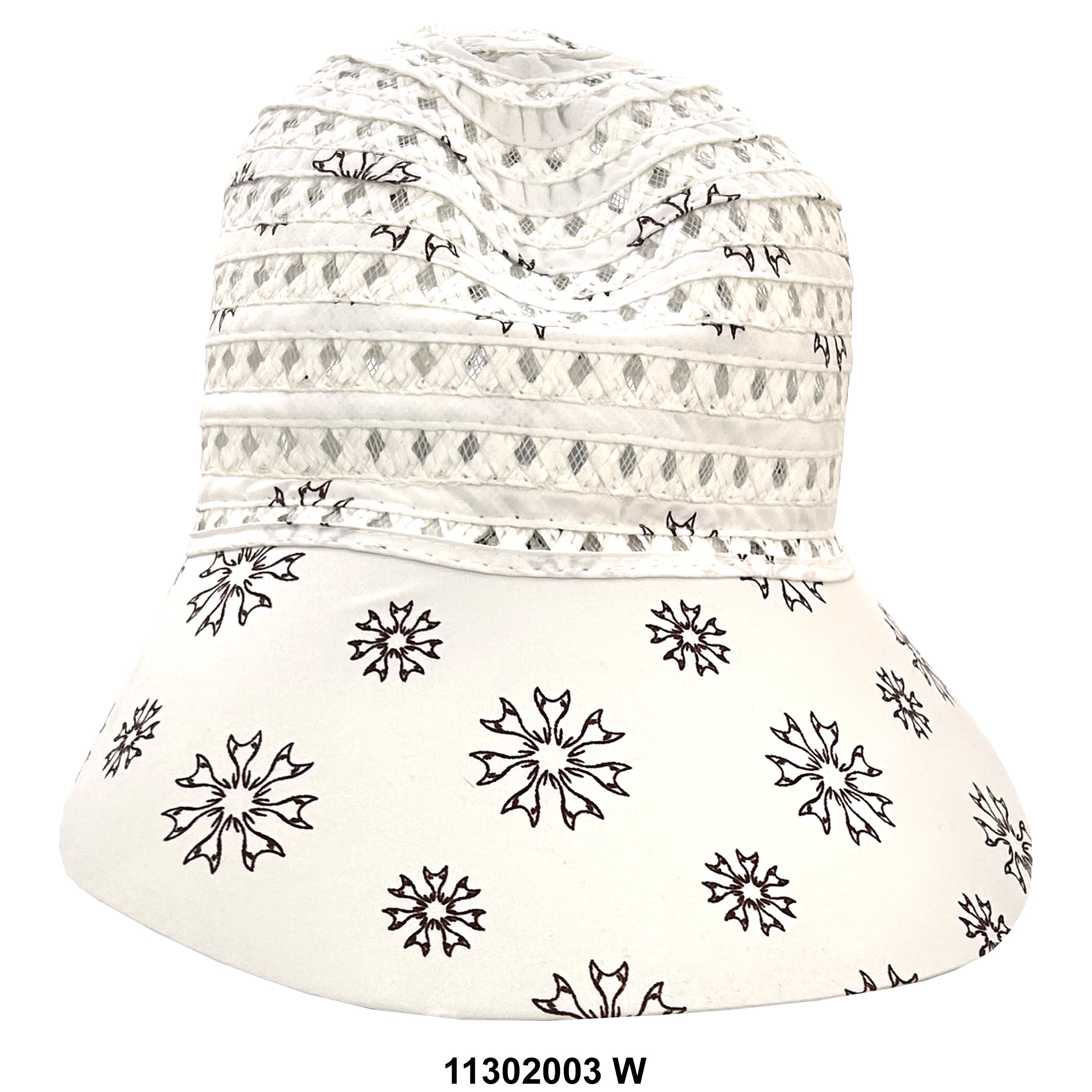 Women's Wide Ventilated Sunvisor Fabric Hat 11302003 W