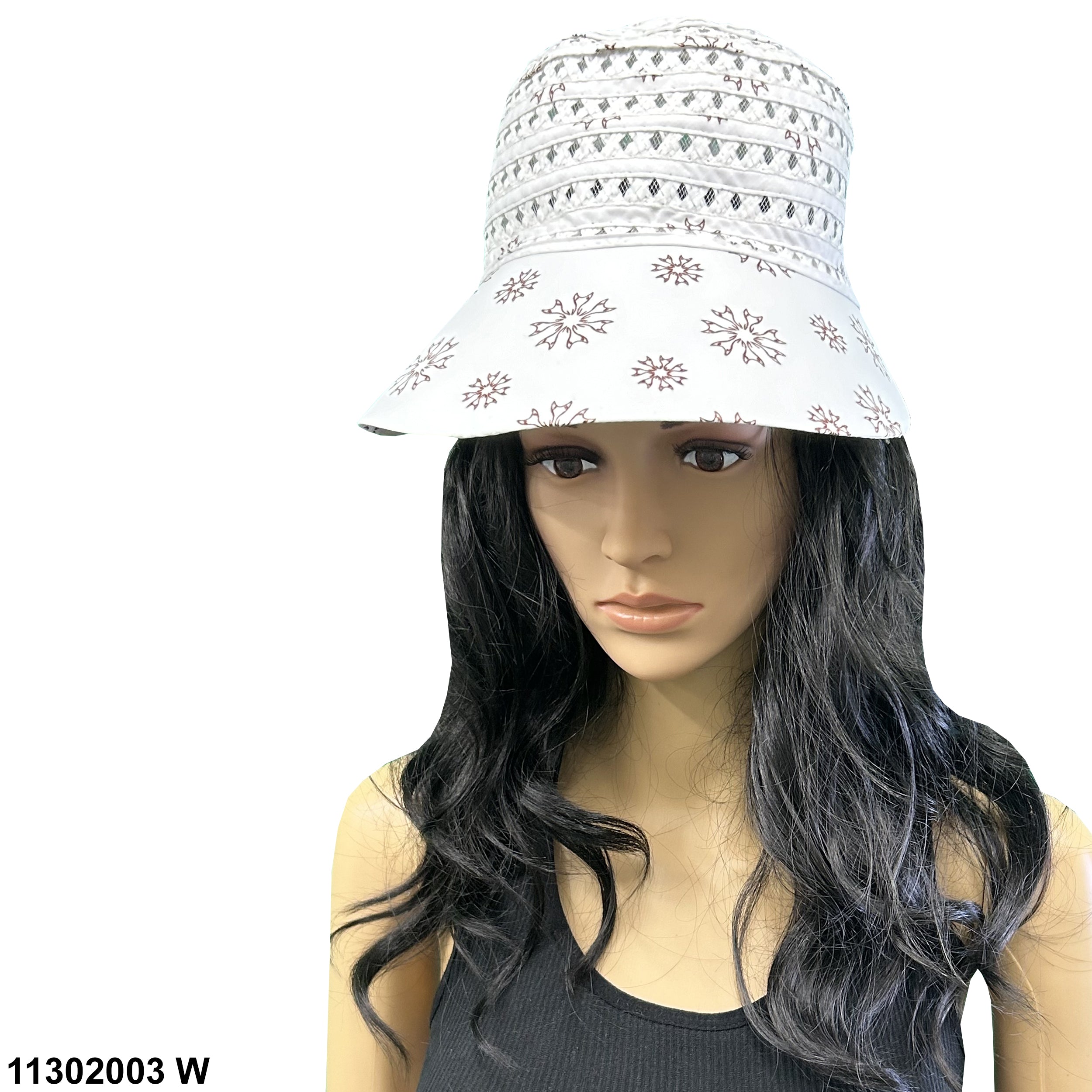 Women's Wide Ventilated Sunvisor Fabric Hat 11302003 W