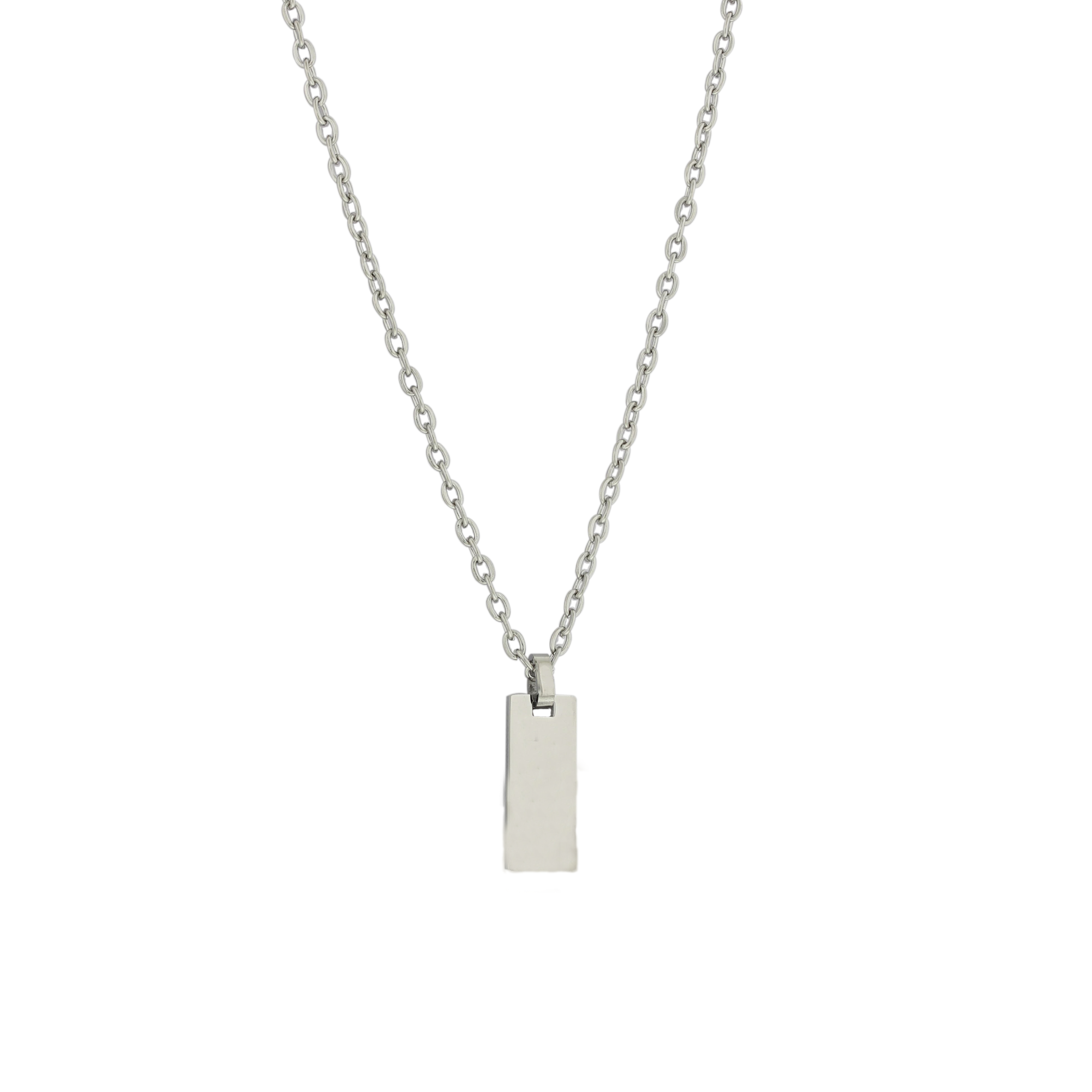 Engraved Vertical Bar Necklace KCL 24