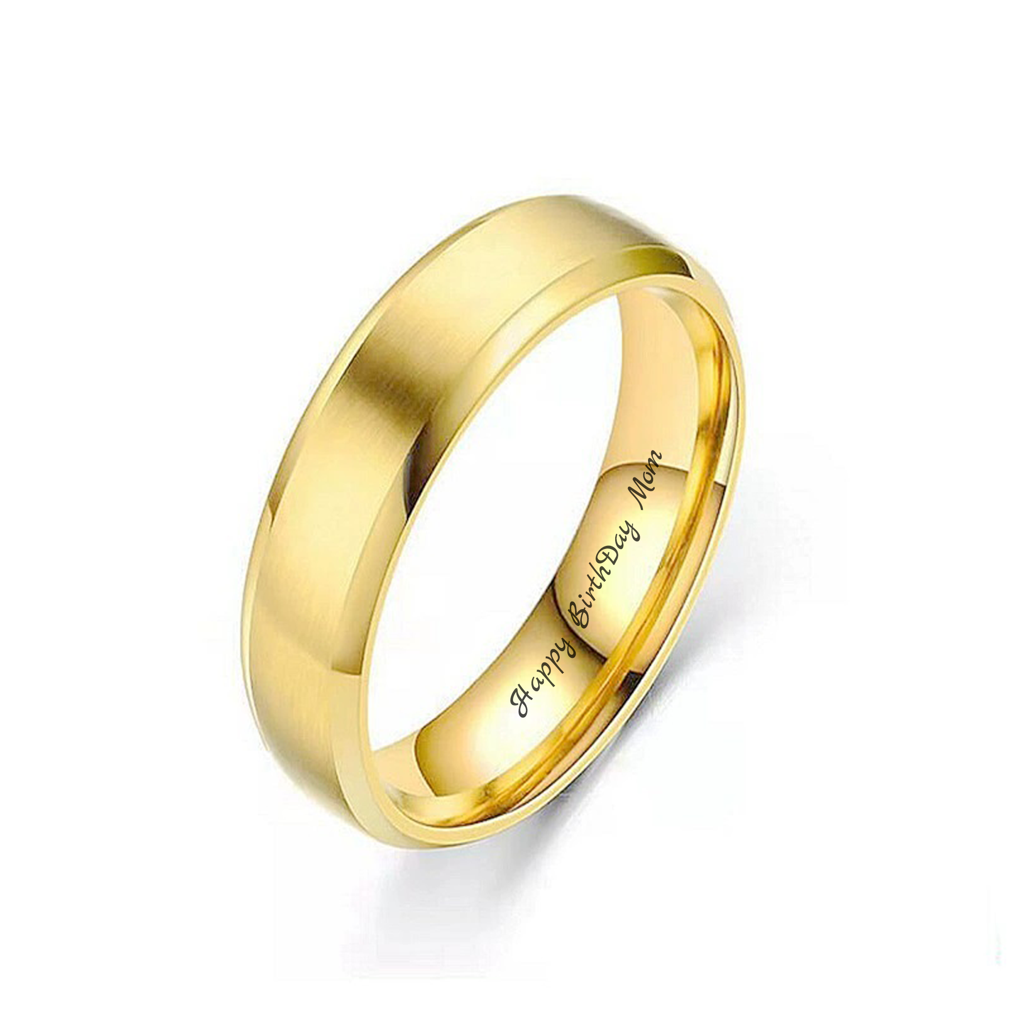 Engravable Band  Rings For Women 6 MM KCLR 2