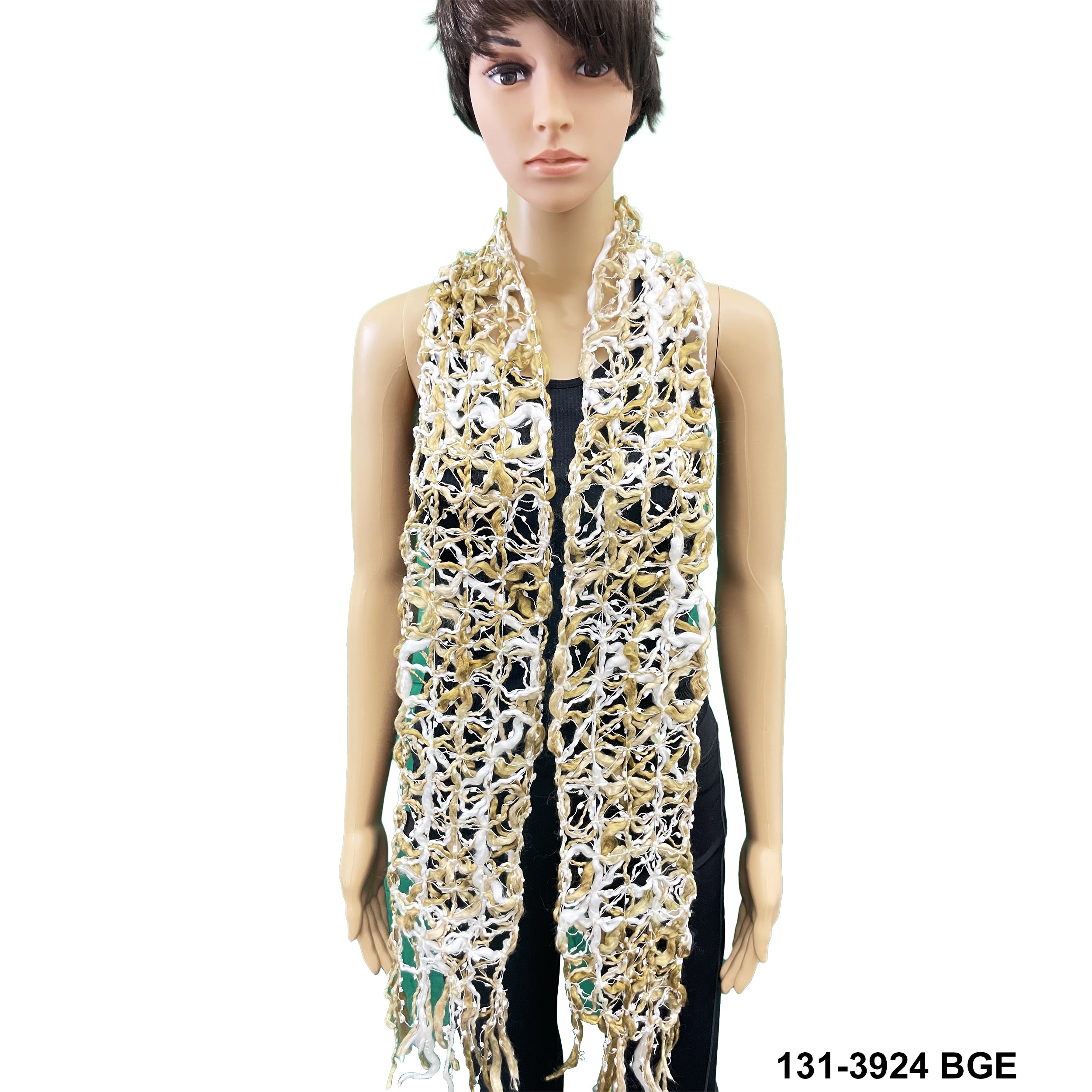 Cotton Shredded Knit Scarf 131-3924 BGE