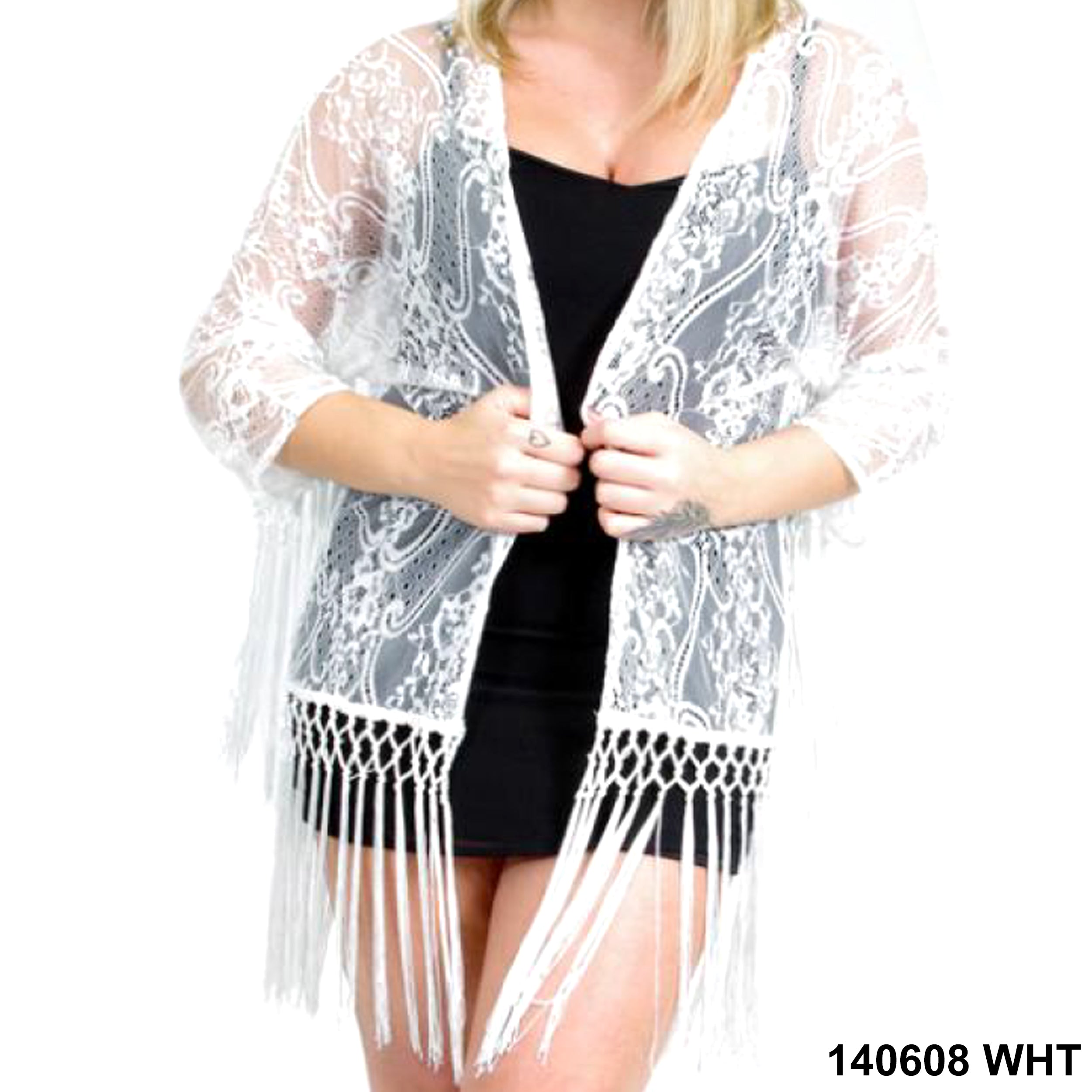 Crochet Coverup 140608 WHT