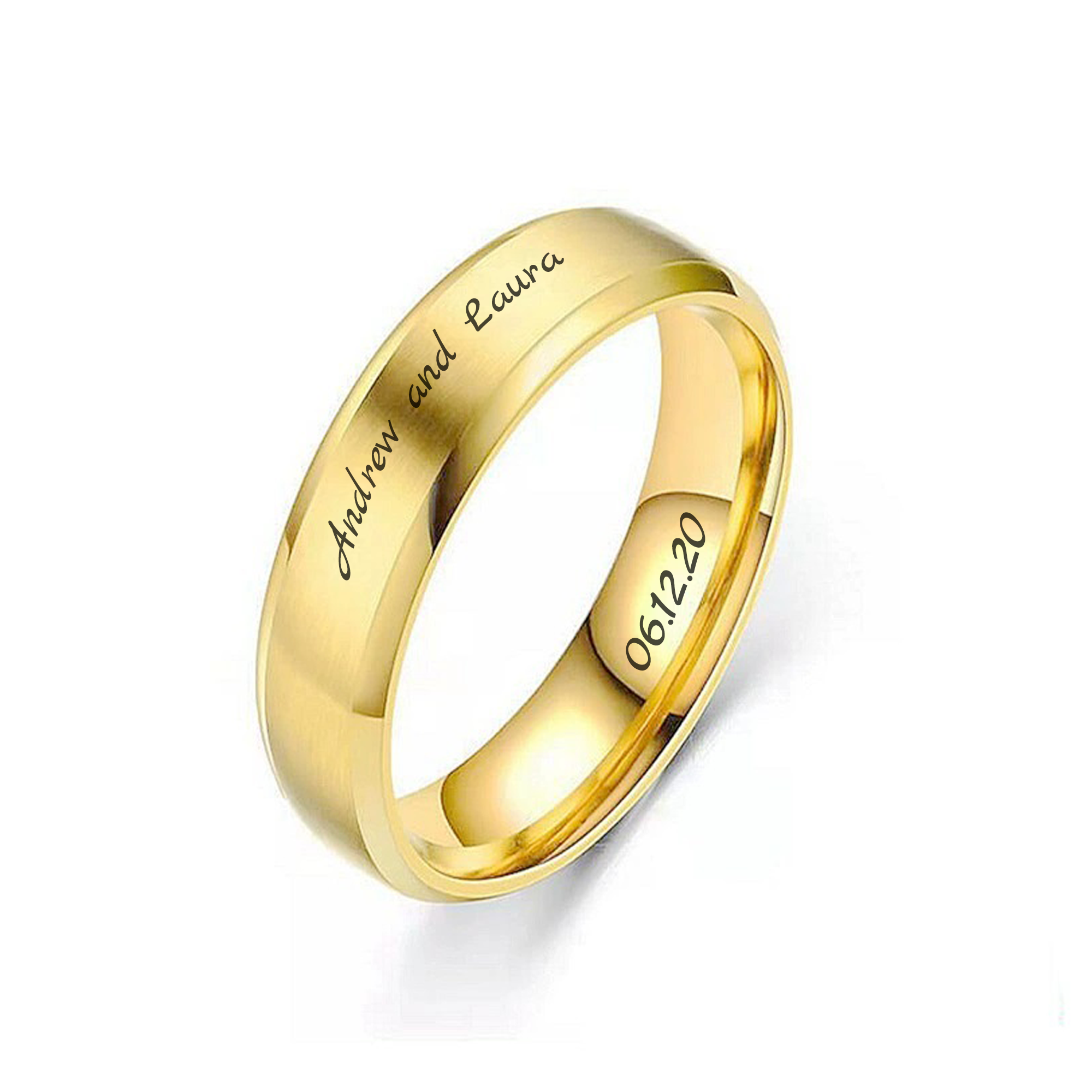 Engravable Band  Rings For Women 6 MM KCLR 2