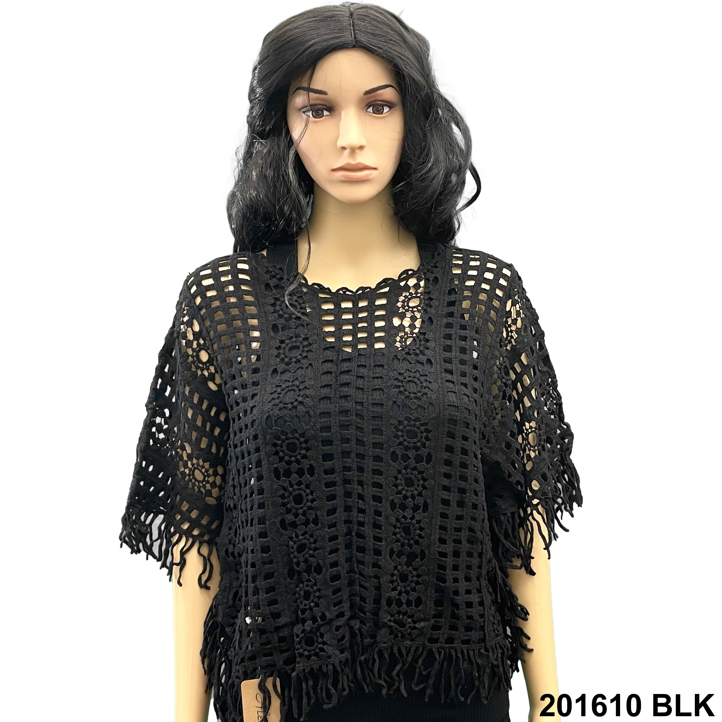 Crochet Coverup 201610 BLK