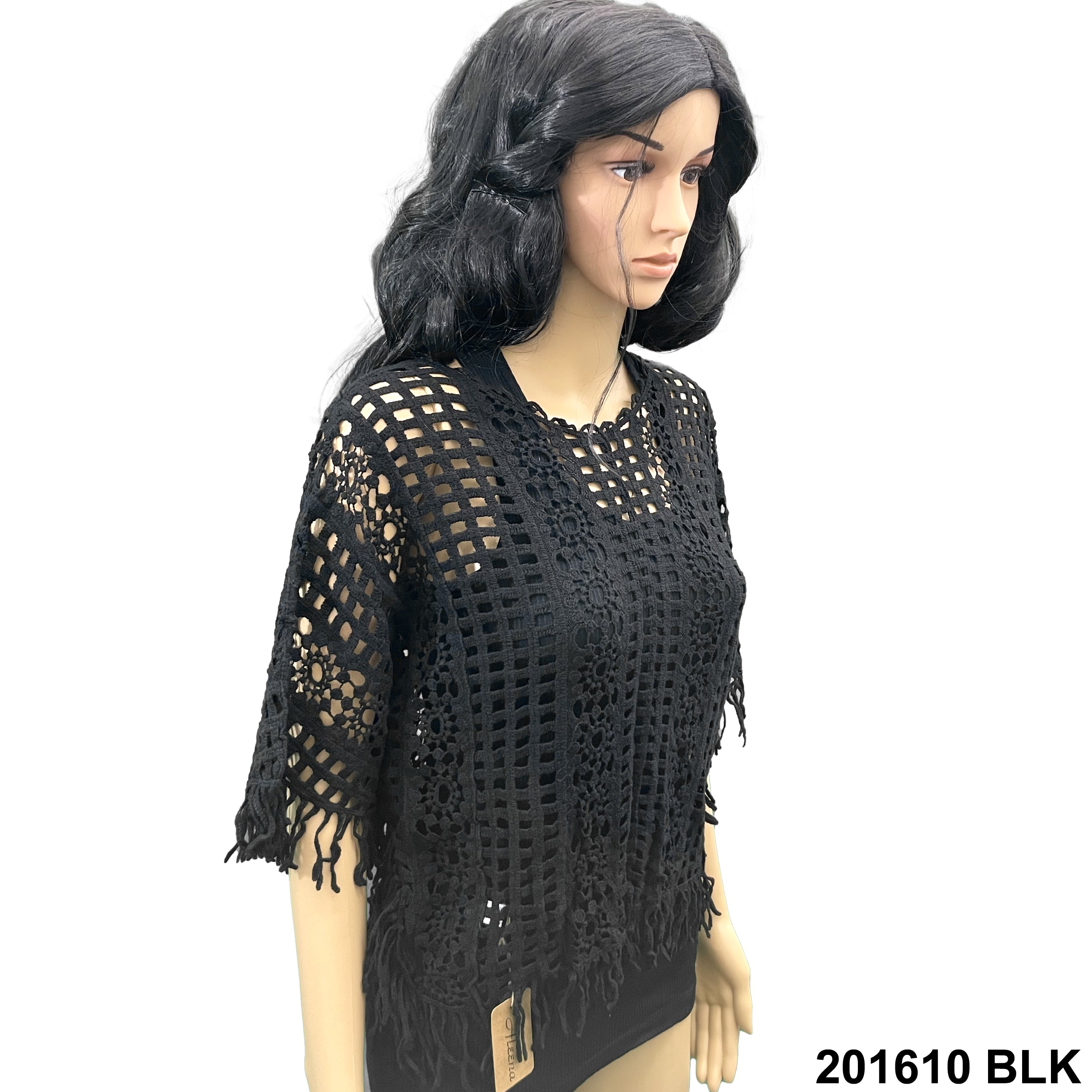 Crochet Coverup 201610 BLK