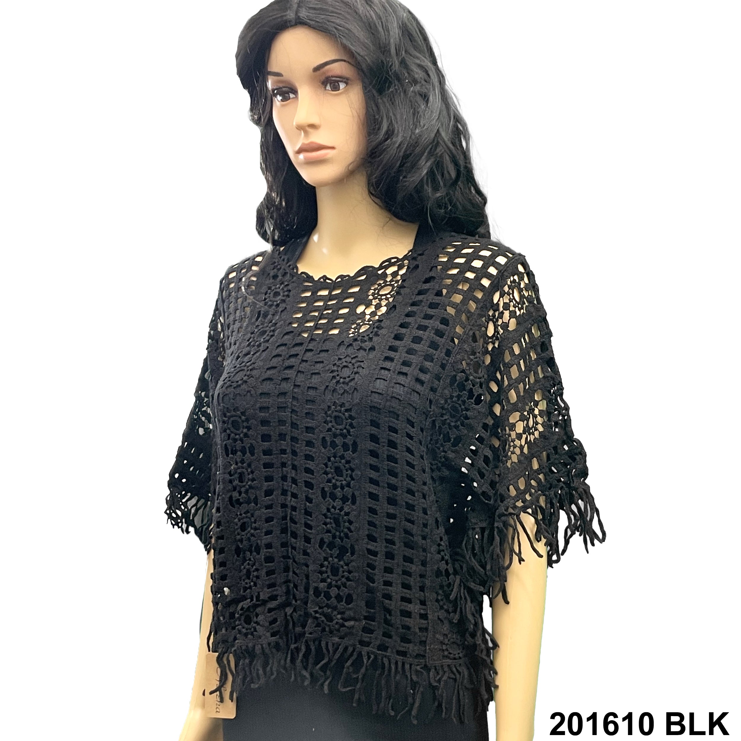 Crochet Coverup 201610 BLK