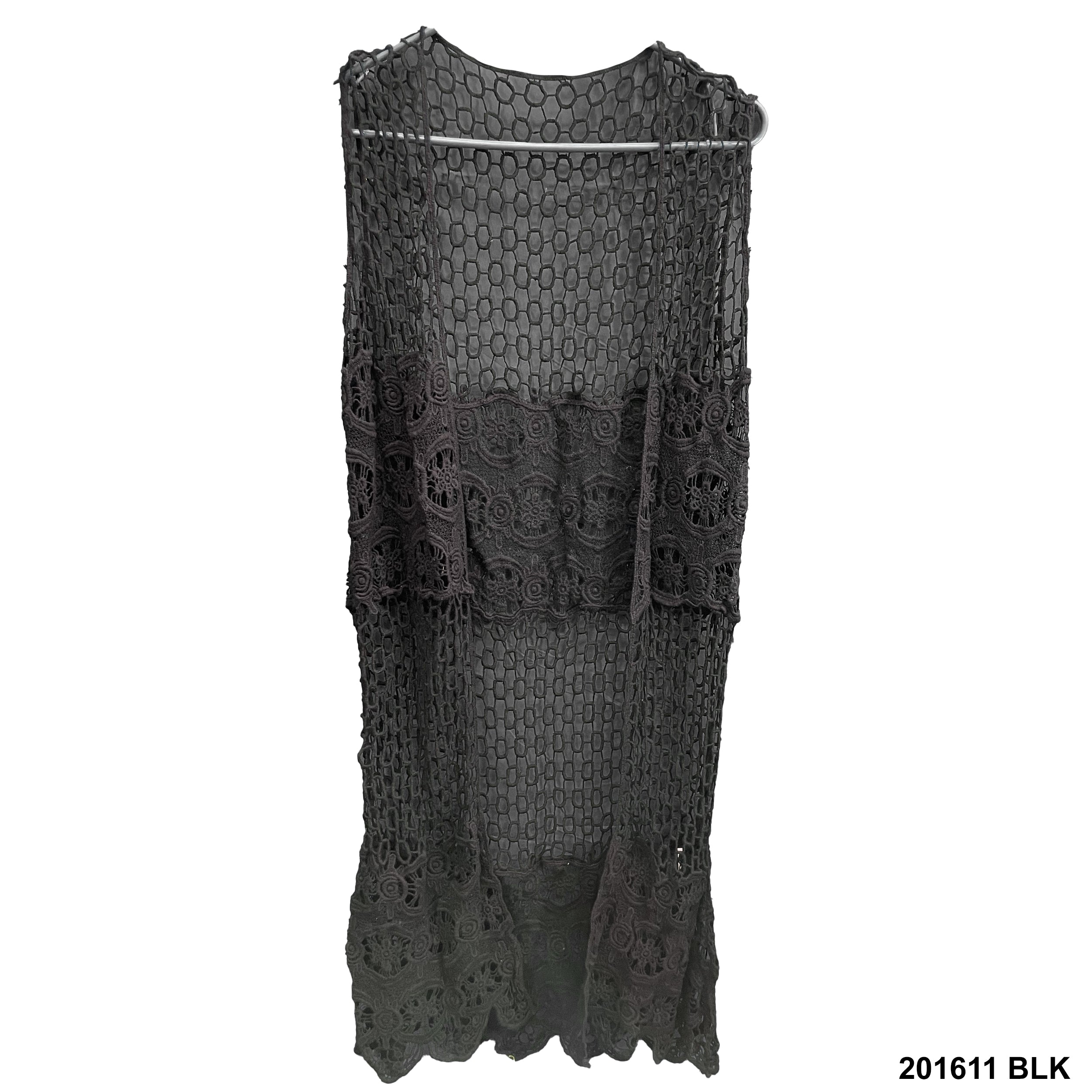 Crochet Coverup 201611 BLK