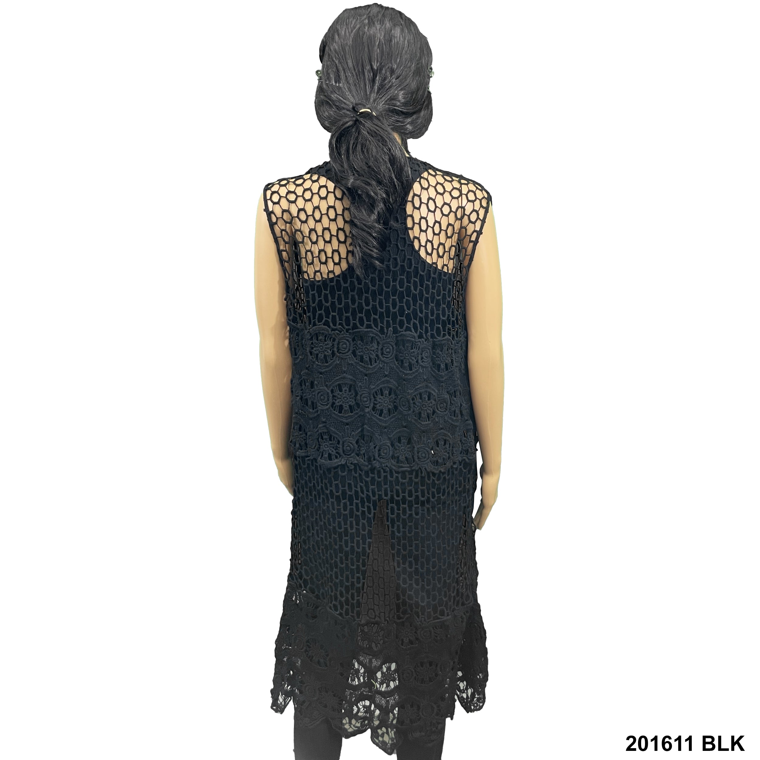 Crochet Coverup 201611 BLK