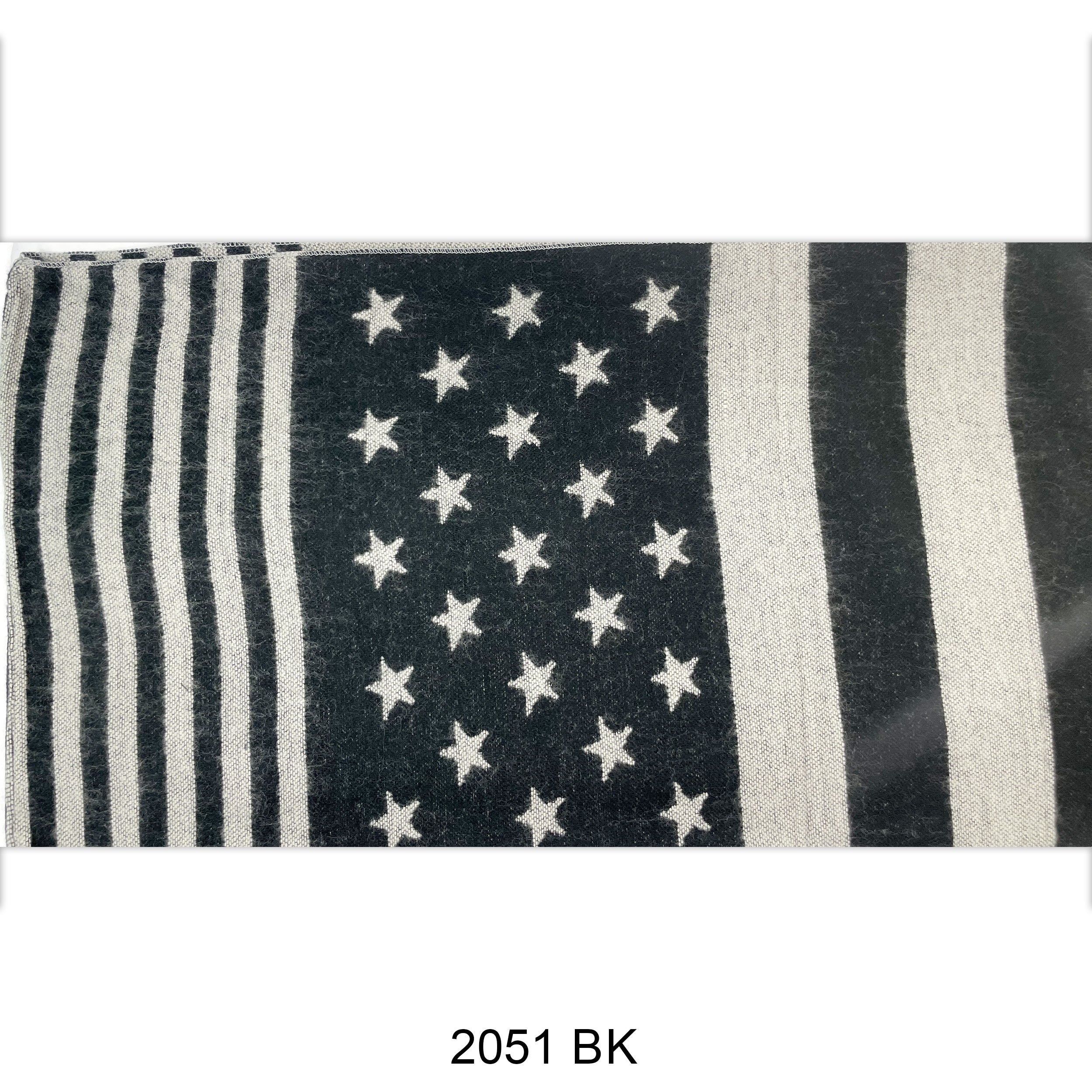 Flag Print Infinity Scarf 2051 BK