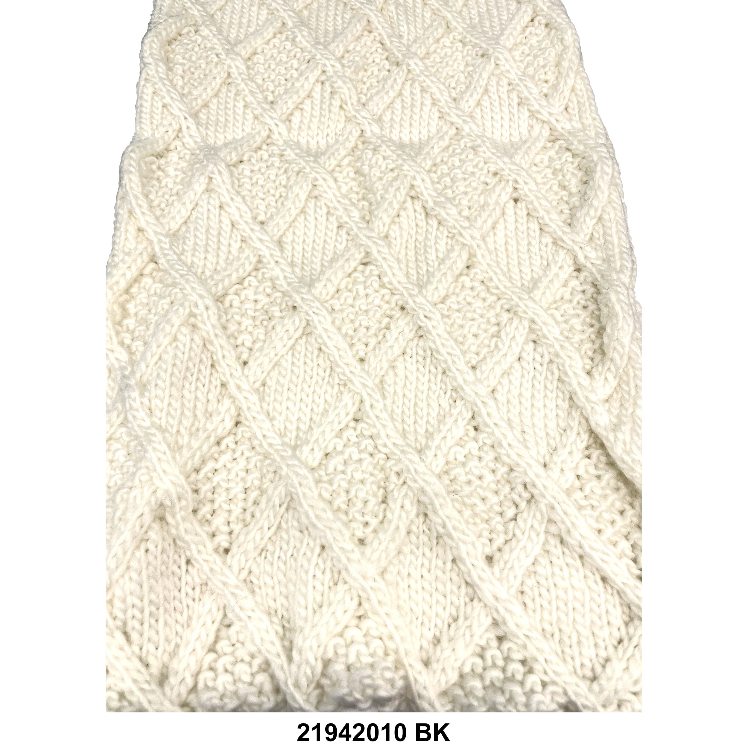 Knitted Wool Infinity Leaf Scarf 21942010 W