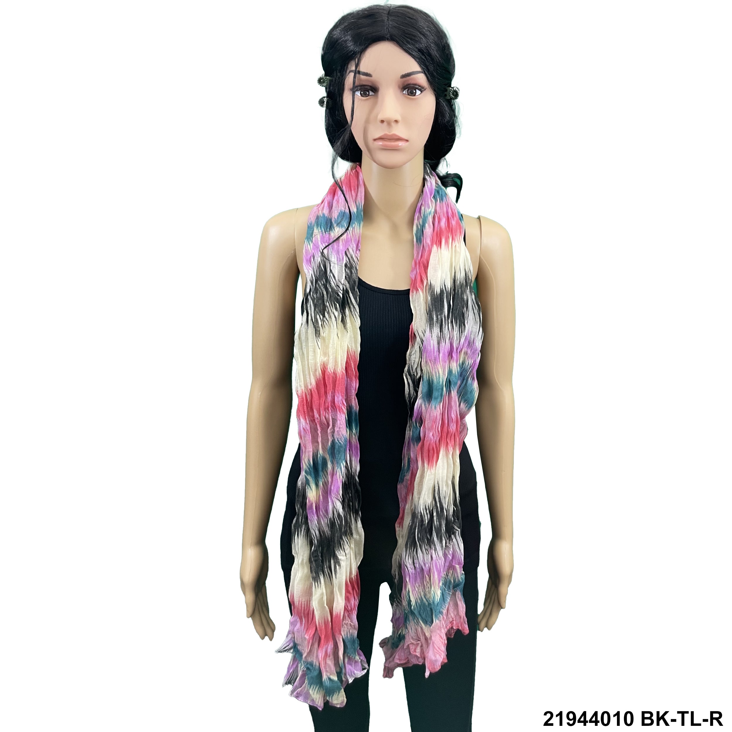 Tie Dye Print Summer Scarf 21944010 BK-TL-R